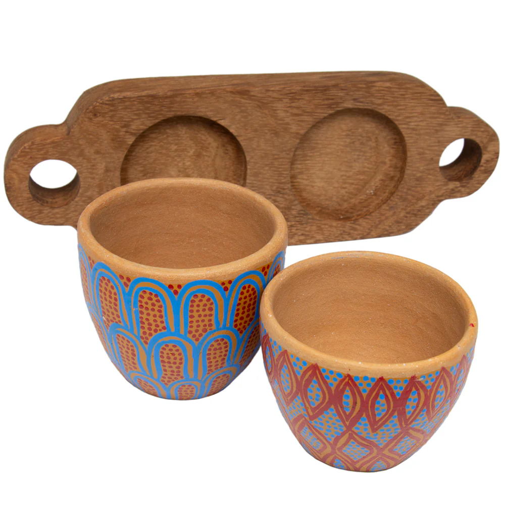 3 Piece Entertaining Serving Set with Parota Tray - Image 3