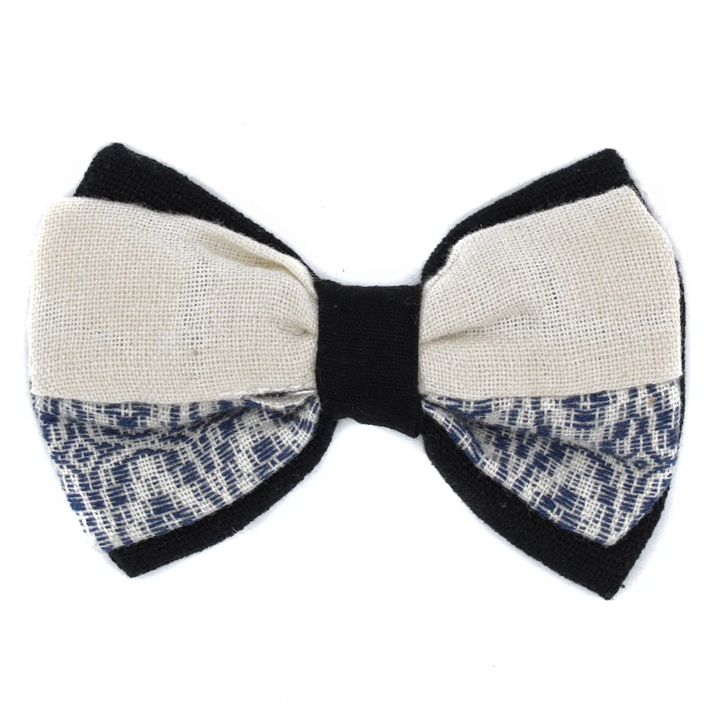 Artisanal Clip-on Fabric Bow Tie - Image 14