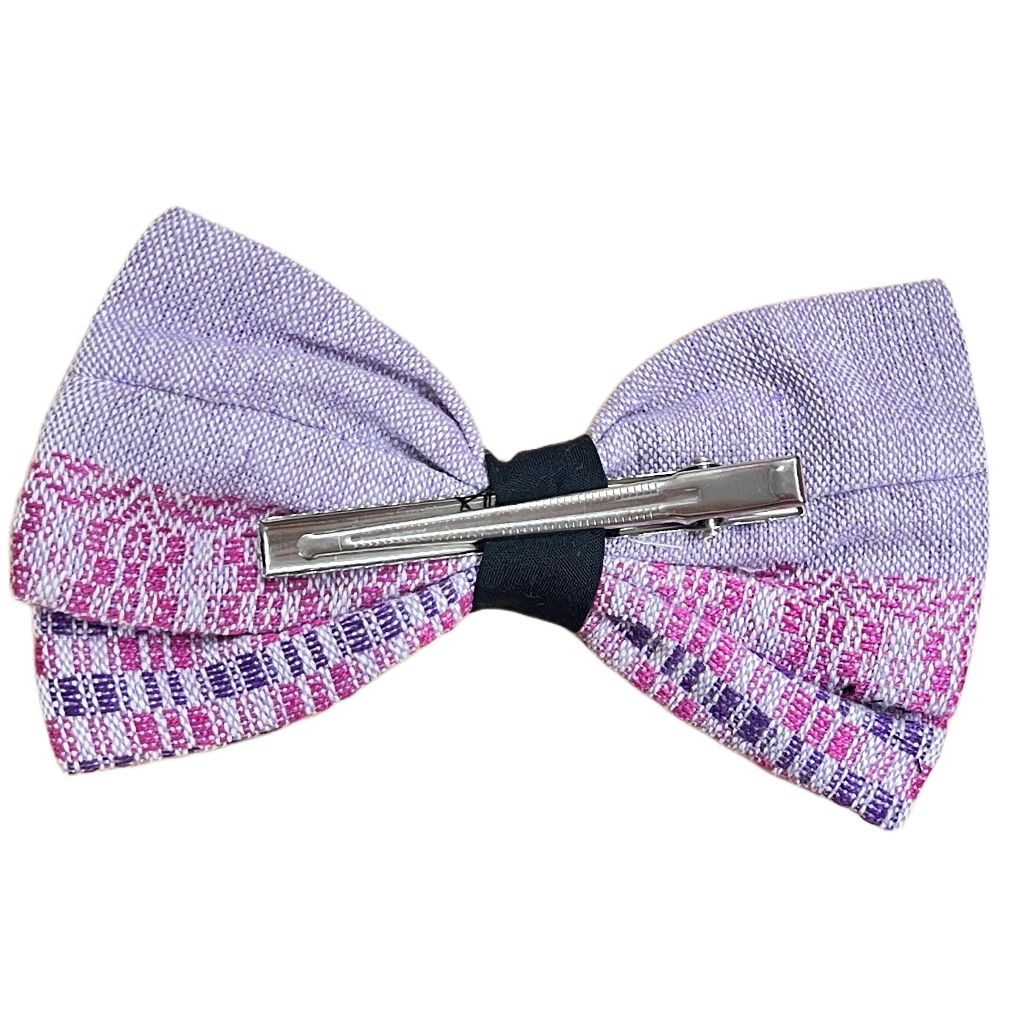 Artisanal Clip-on Fabric Bow Tie - Image 3