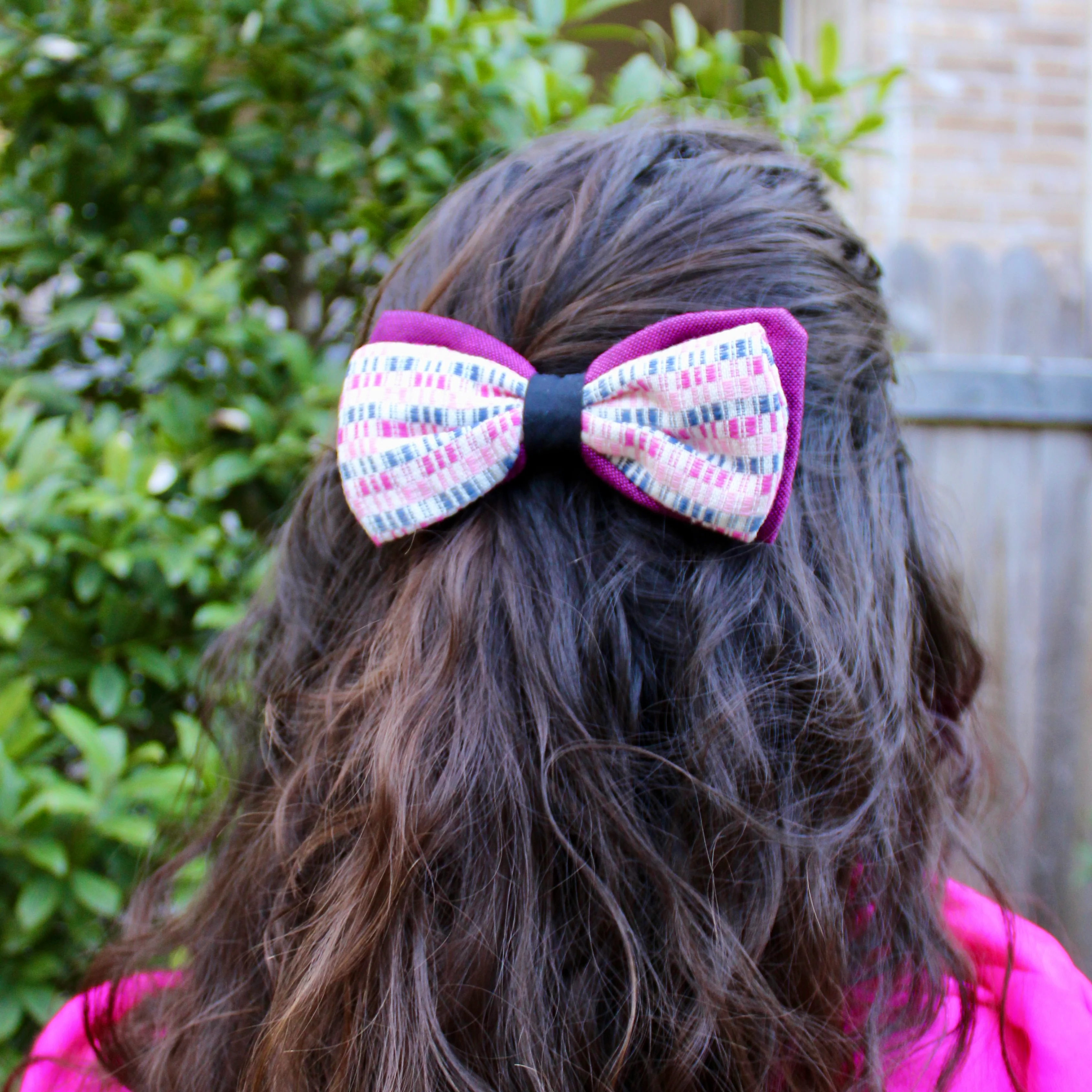 Artisanal Clip-on Fabric Bow Tie - Image 4