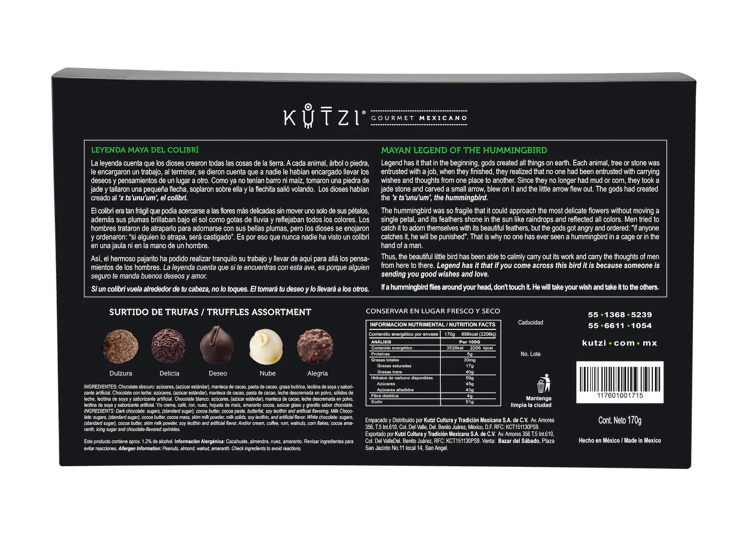 Hummingbird, Assorted Mexican Chocolate Truffle Box - Image 4