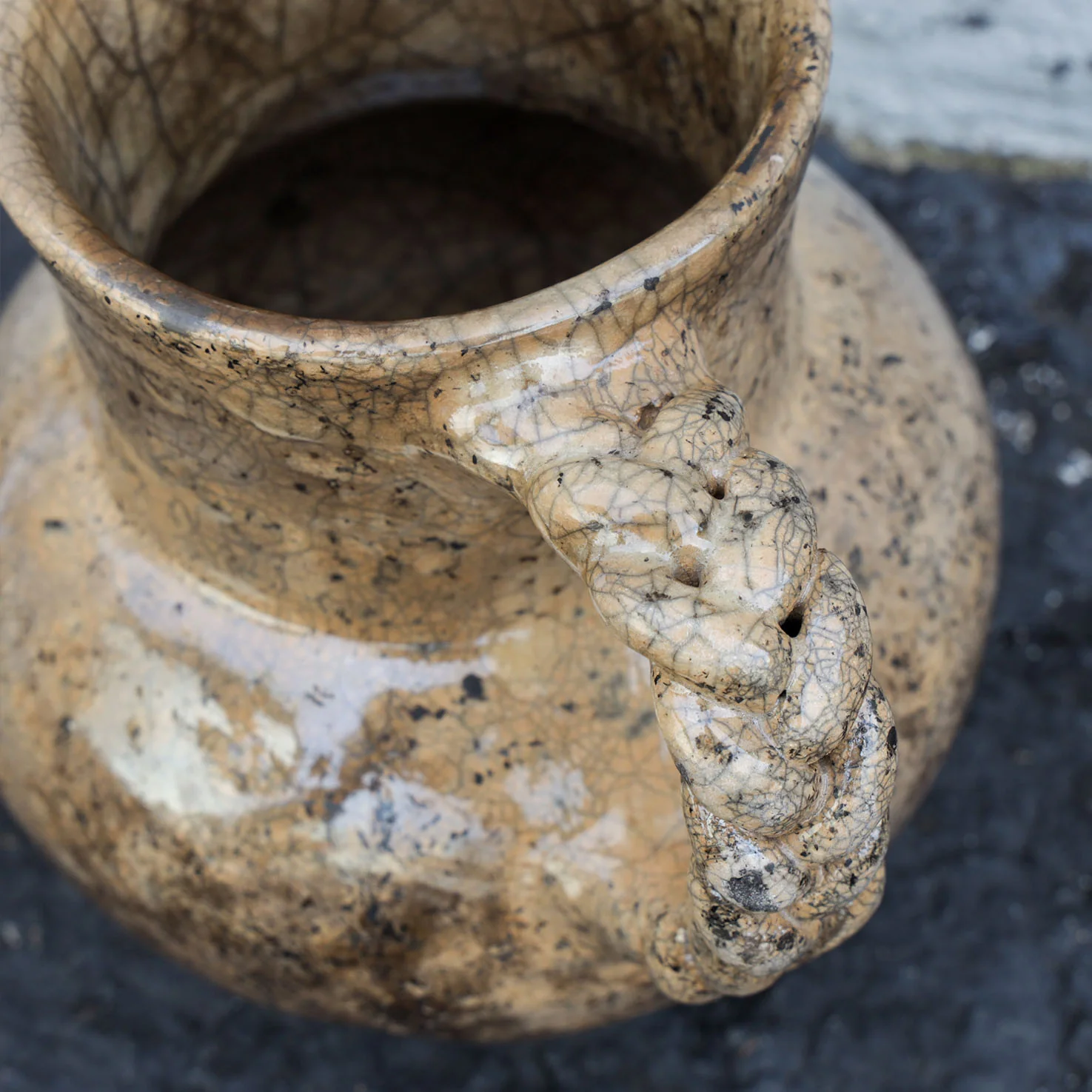 Atzompa Clay Half-Glazed Pitcher - Image 5