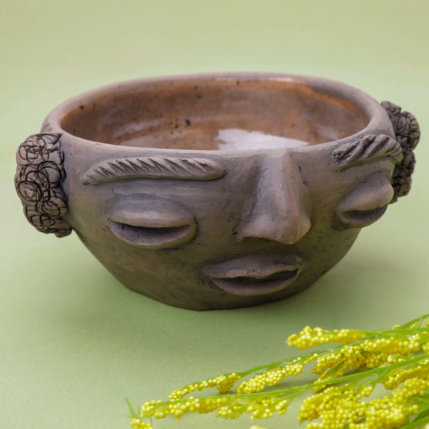 Atzompa Face Clay Bowl - Image 9