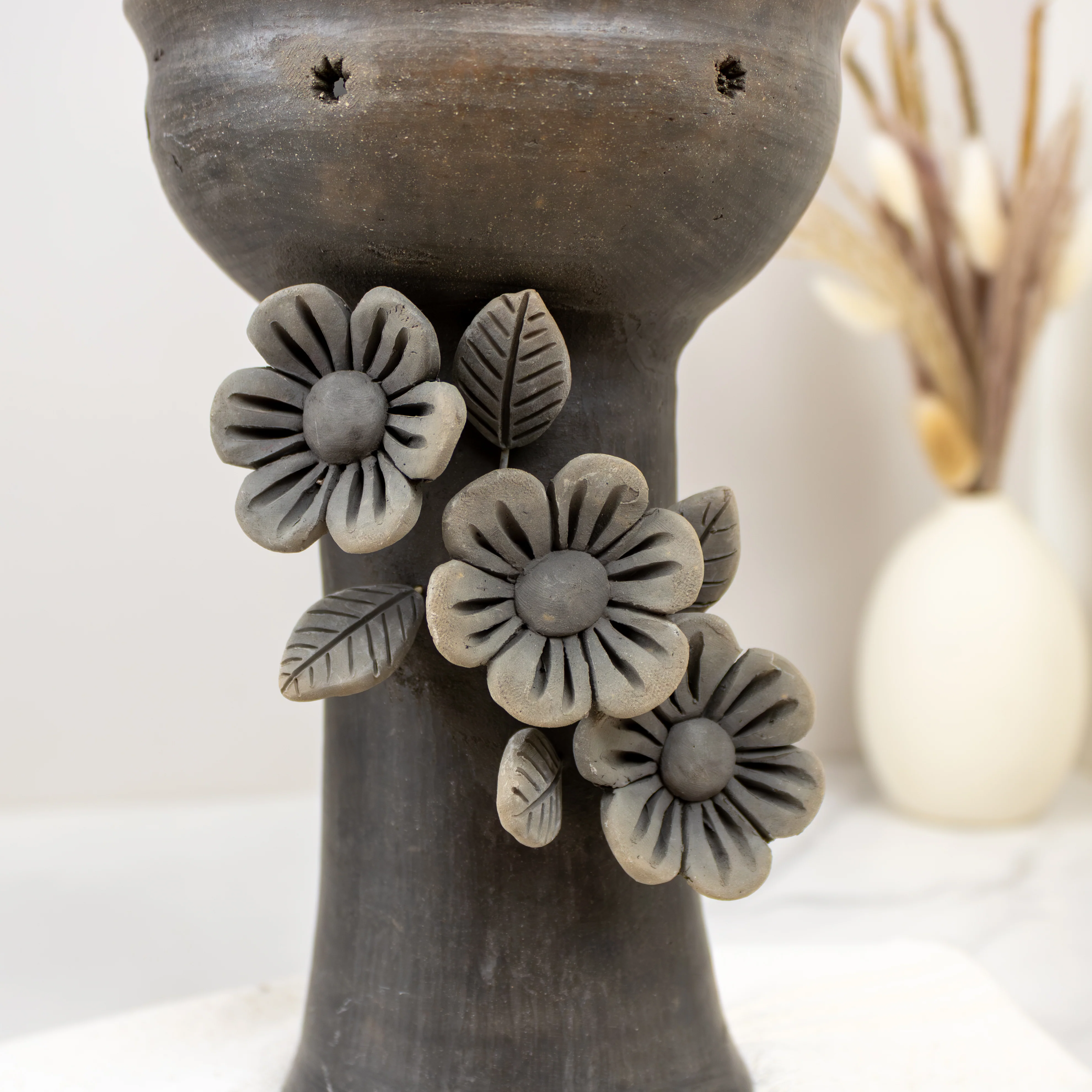 Atzompa Flower Clay Copalera, Incense Holder - Image 6