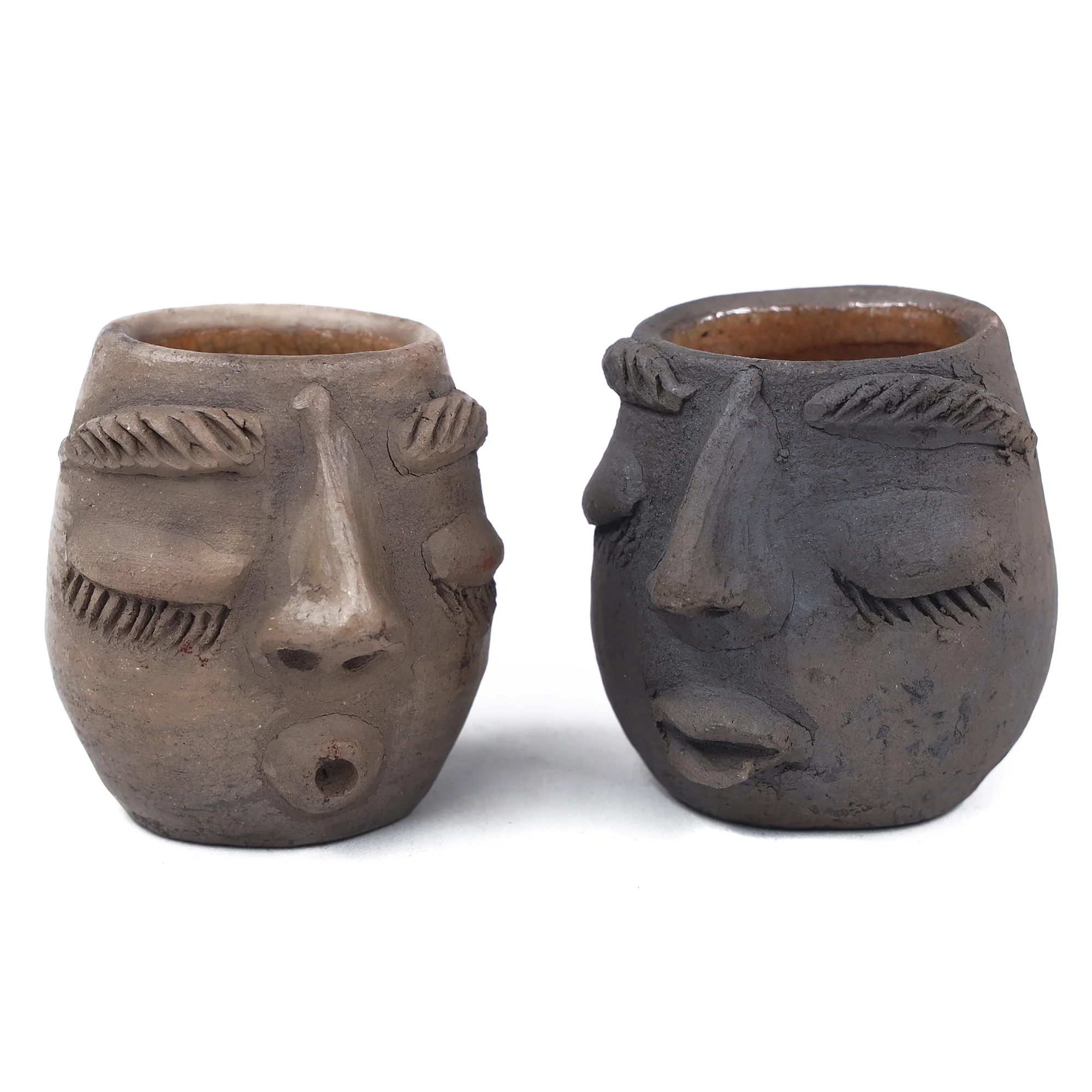 Atzompa Portrait Face Clay Mezcal Shot Glass - Image 6