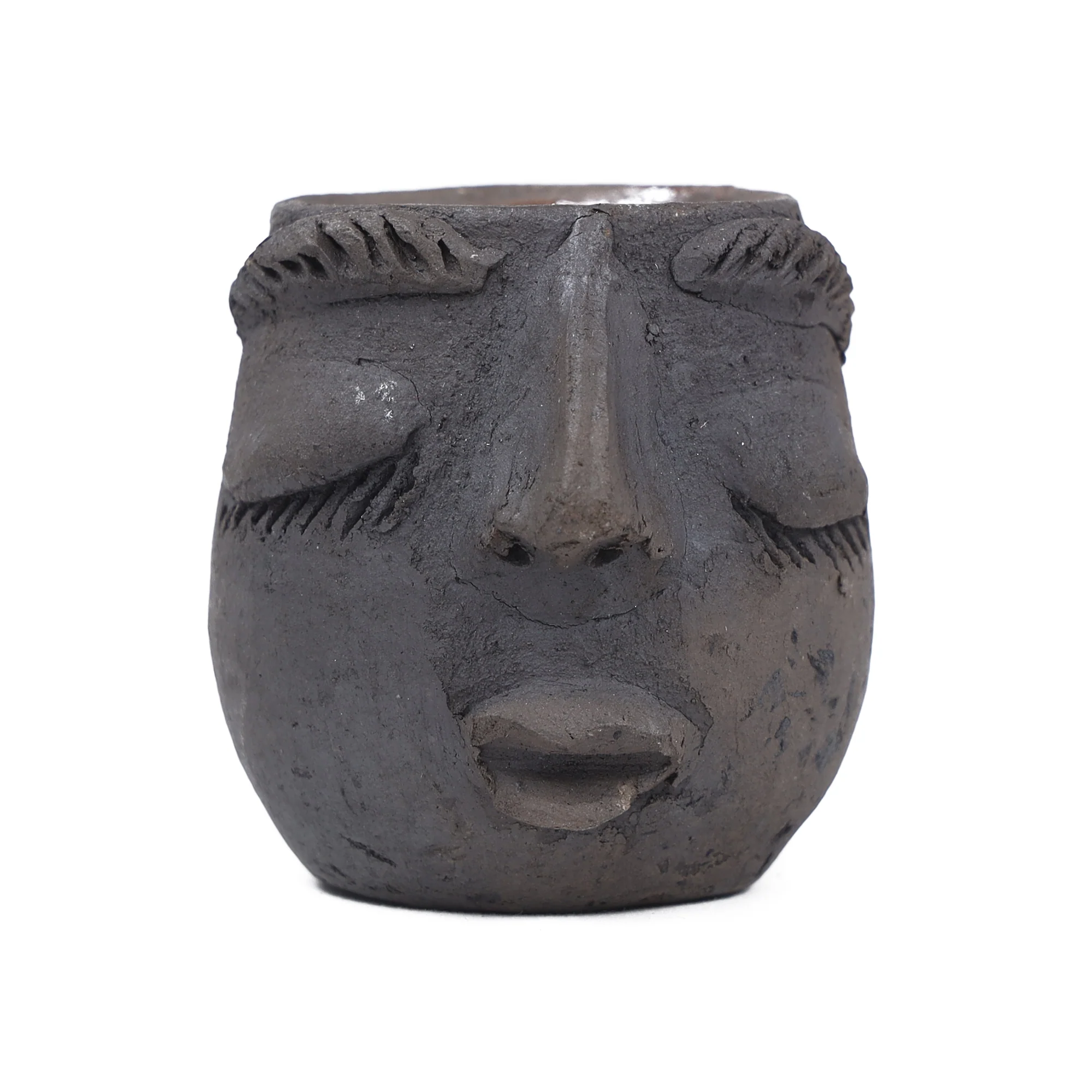 Atzompa Portrait Face Clay Mezcal Shot Glass - Image 7