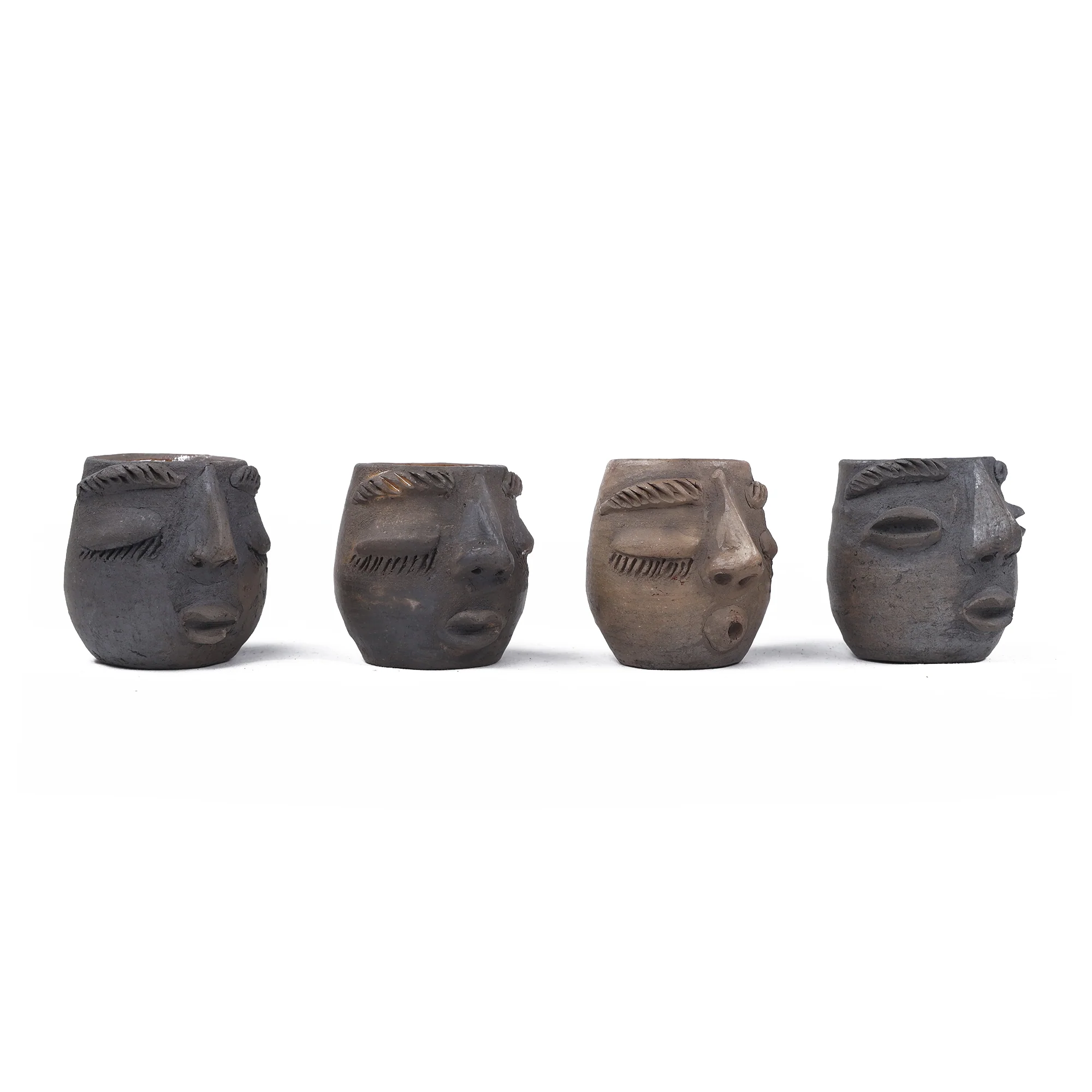 Atzompa Portrait Face Clay Mezcal Shot Glass - Image 9