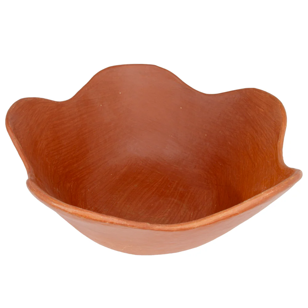Barro Rojo Terracotta Wavy Scalloped Bowl - Image 4