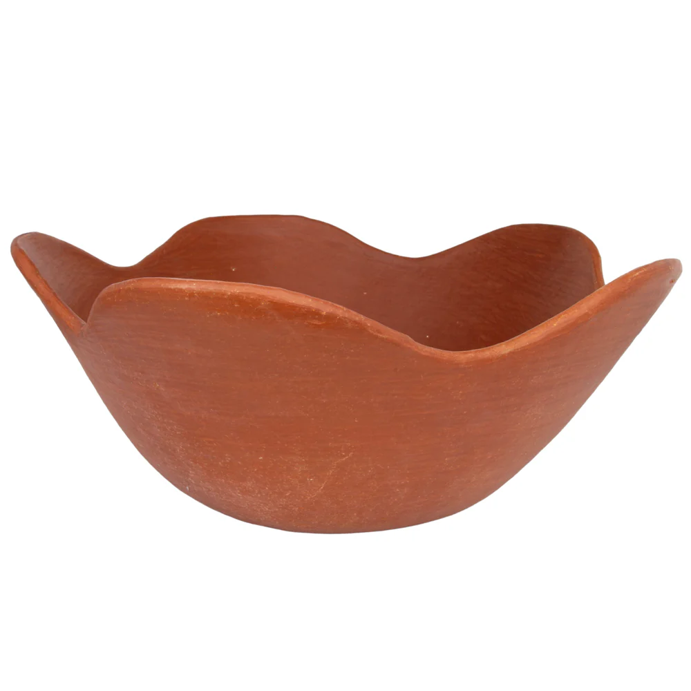 Barro Rojo Terracotta Wavy Scalloped Bowl - Image 5
