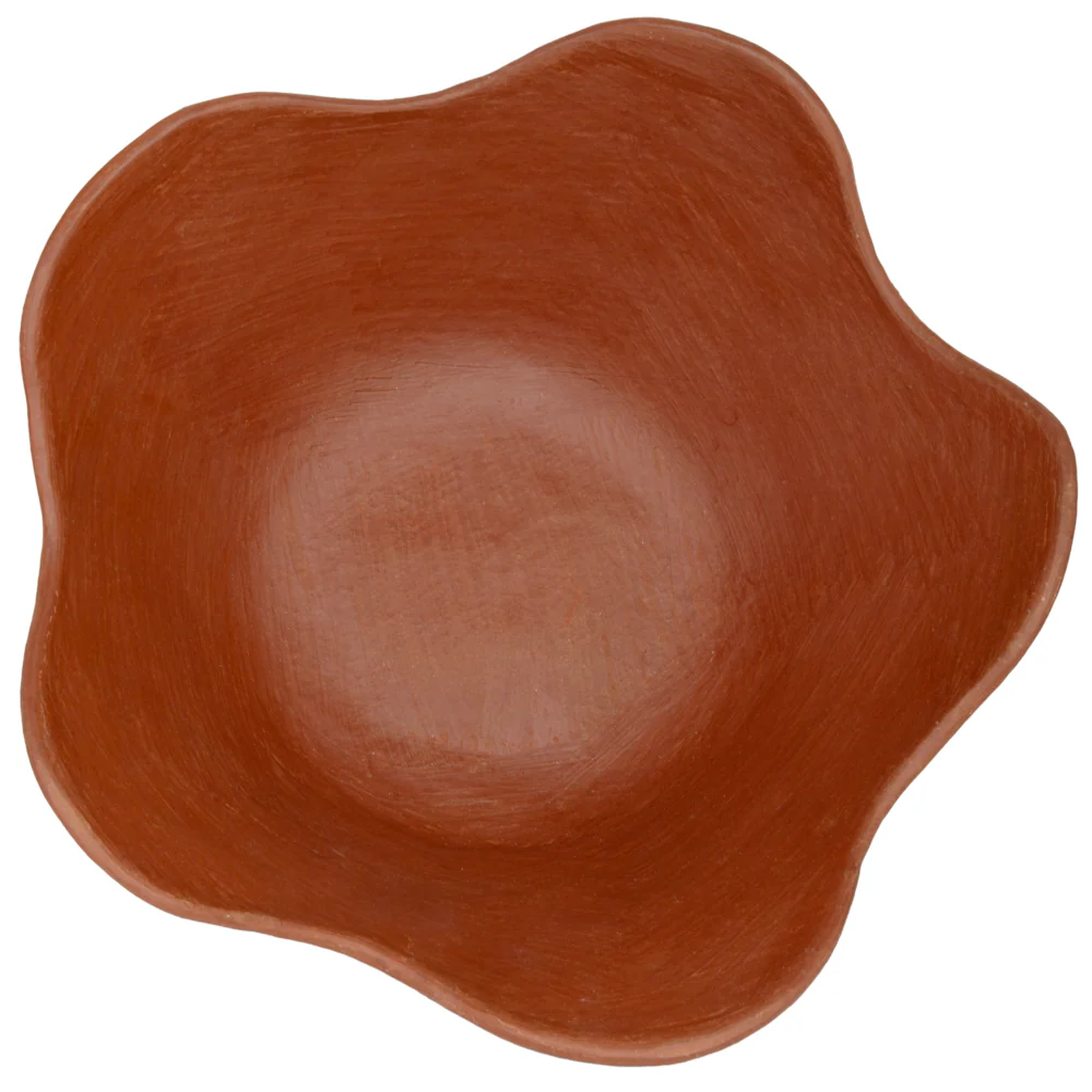 Barro Rojo Terracotta Wavy Scalloped Bowl - Image 6