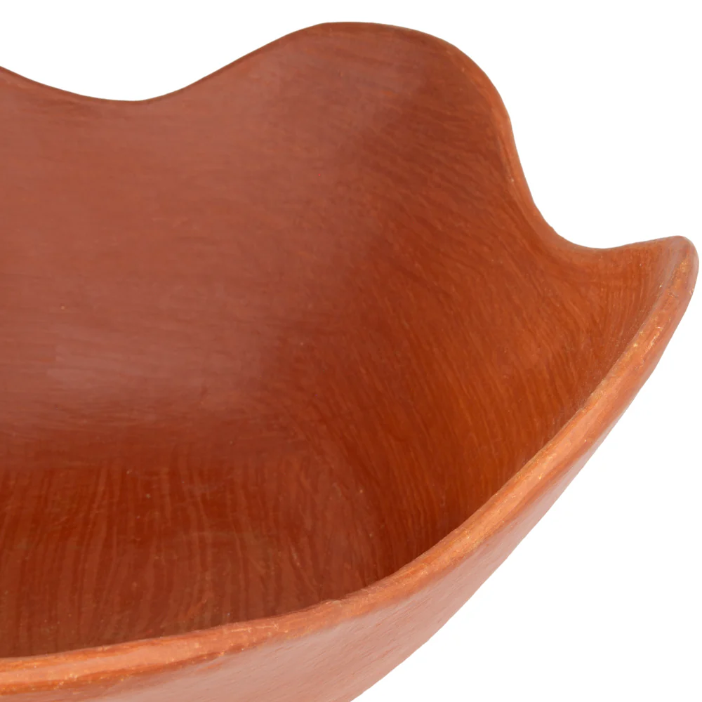 Barro Rojo Terracotta Wavy Scalloped Bowl - Image 7