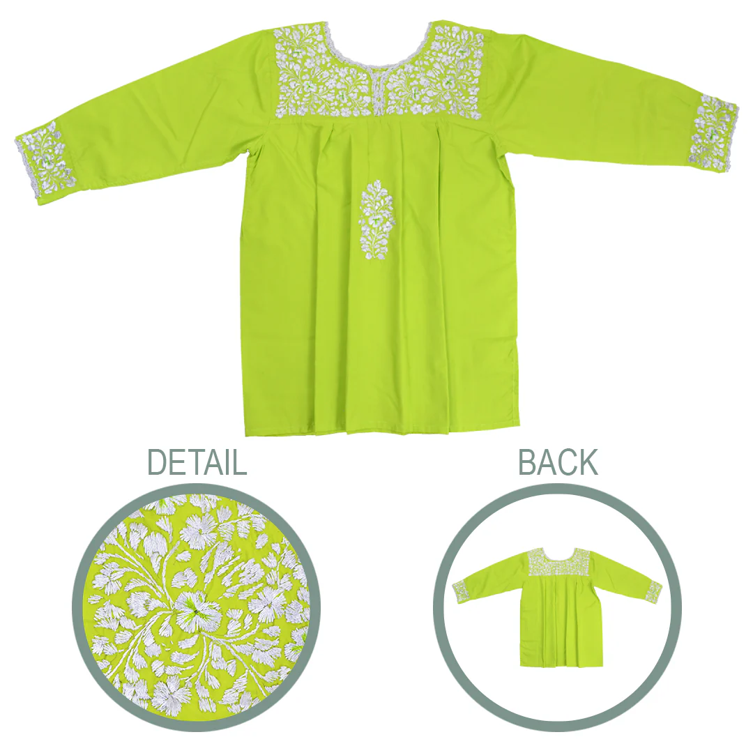 Camila Hand-Embroidered 3/4 Sleeve Blouse - Image 26