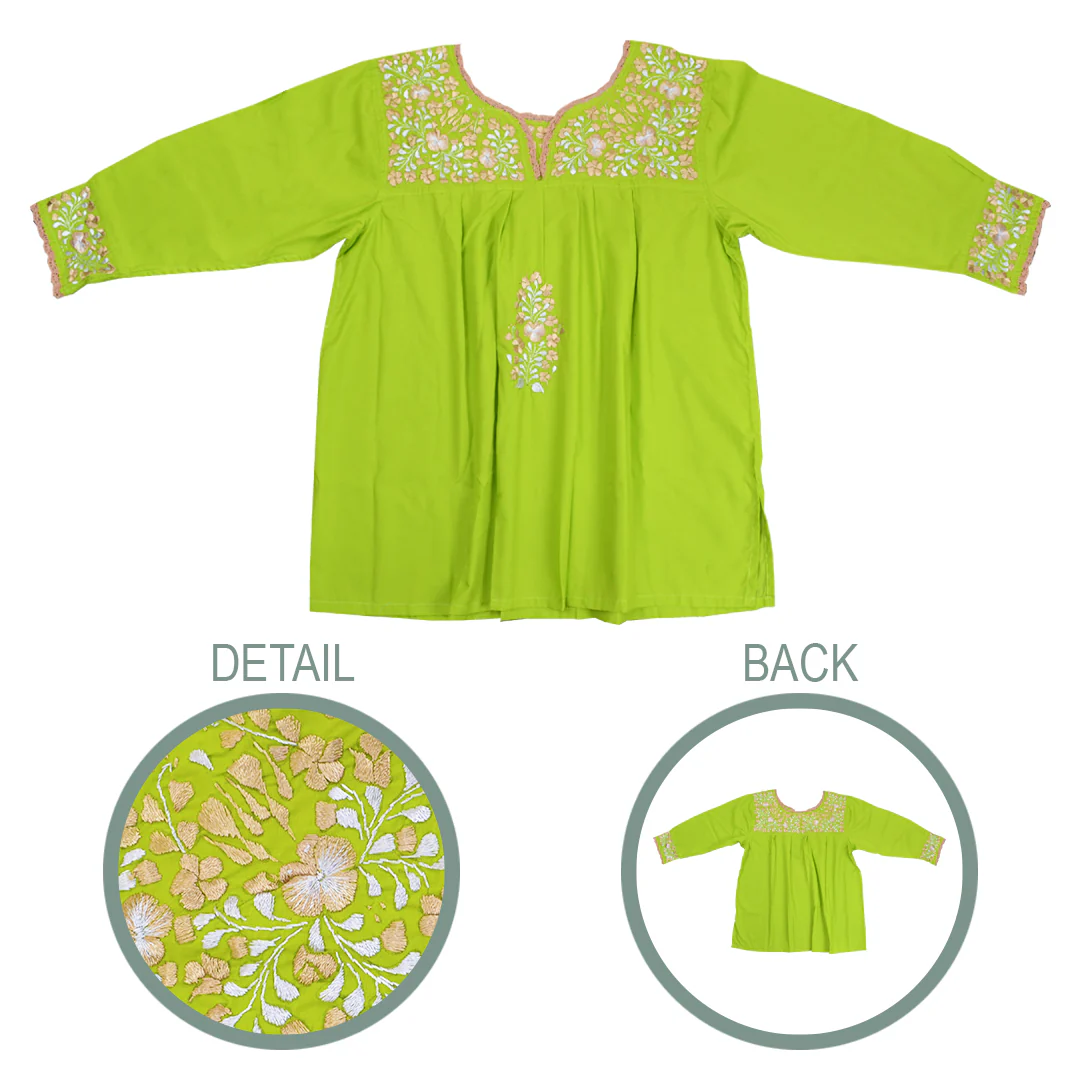 Camila Hand-Embroidered 3/4 Sleeve Blouse - Image 29