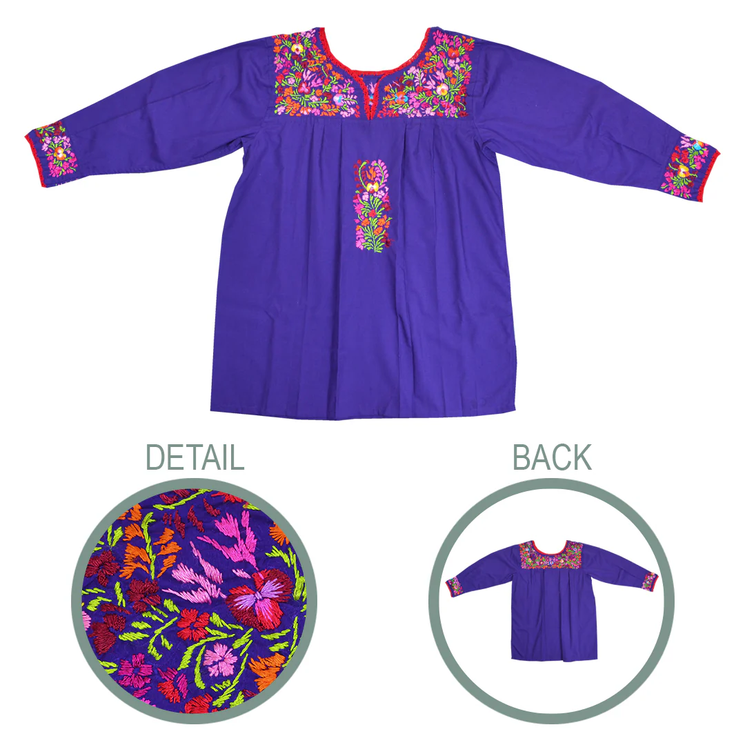 Camila Hand-Embroidered 3/4 Sleeve Blouse - Image 31