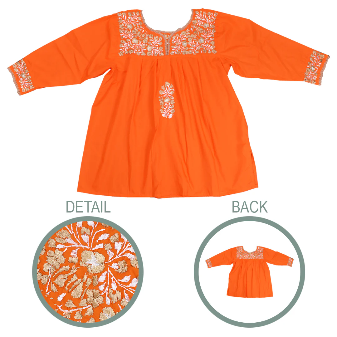 Camila Hand-Embroidered 3/4 Sleeve Blouse - Image 33