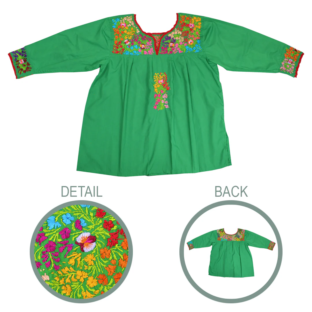 Camila Hand-Embroidered 3/4 Sleeve Blouse - Image 34