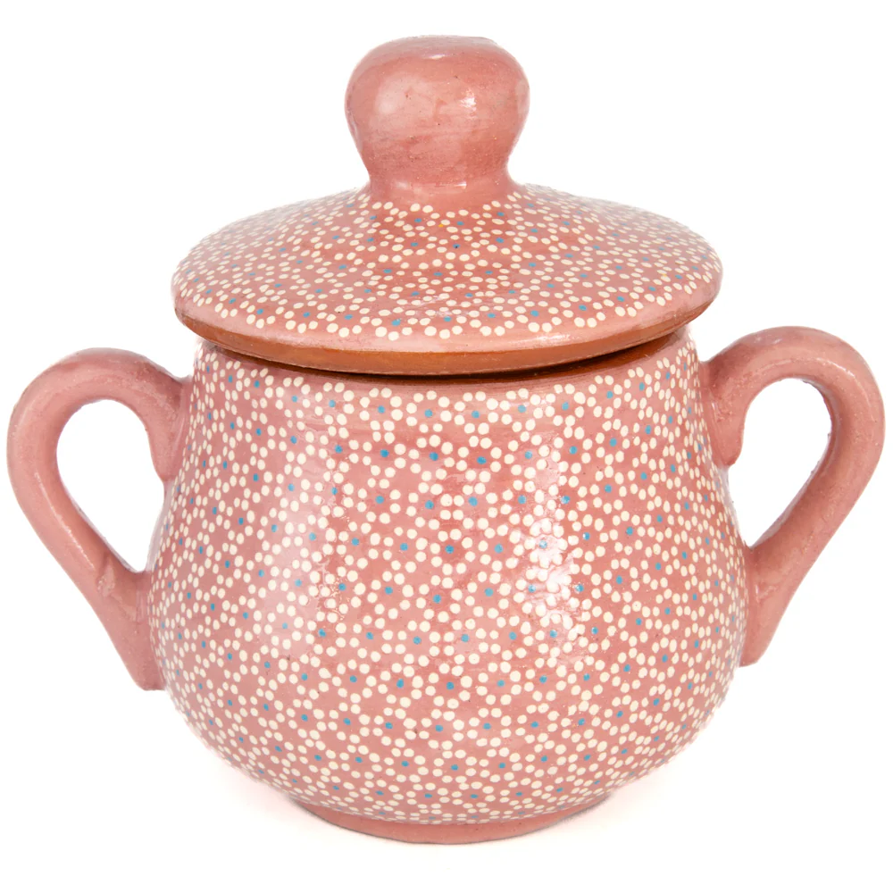 Capula Hand-Painted Clay Cookie/Sugar Jar - Image 10