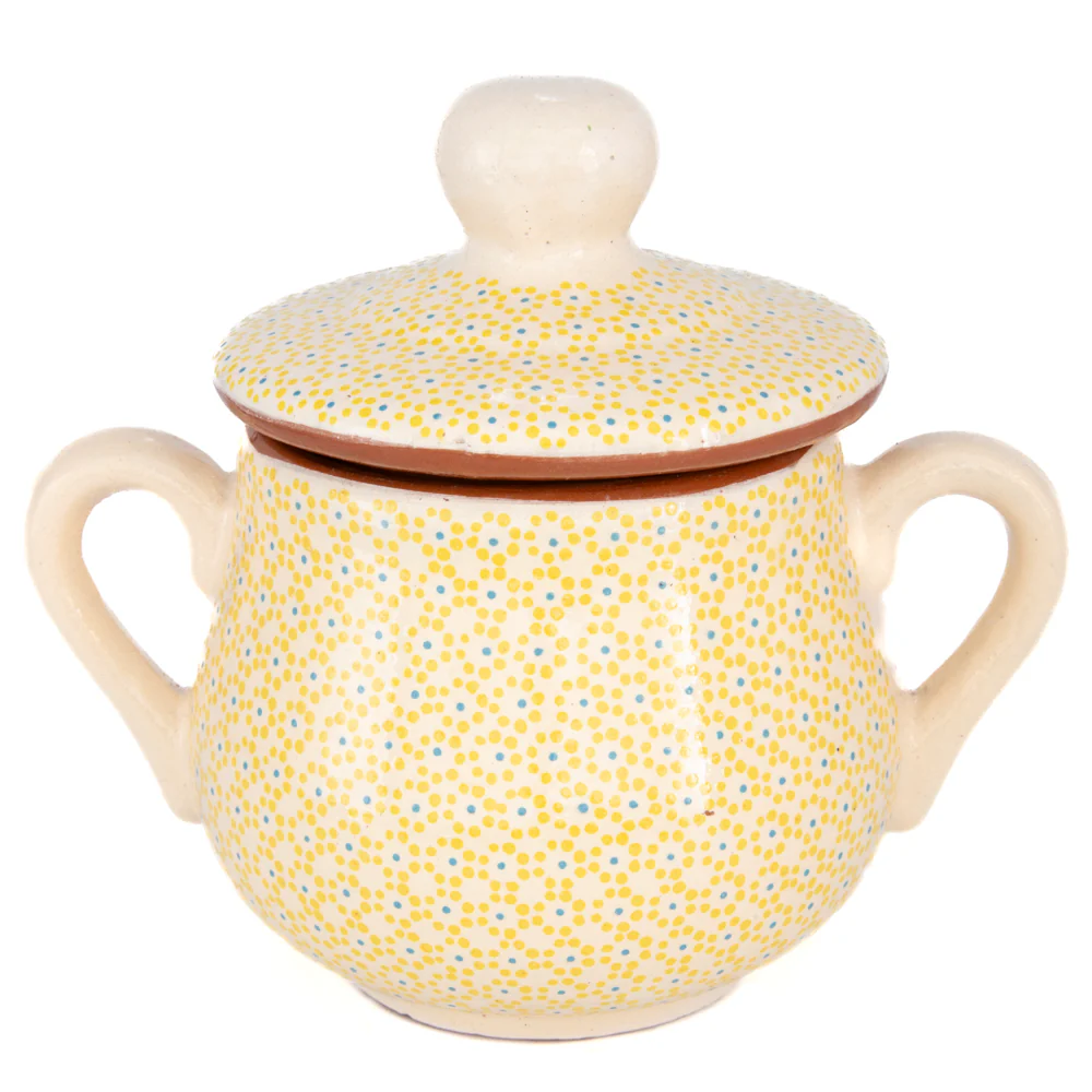 Capula Hand-Painted Clay Cookie/Sugar Jar - Image 11