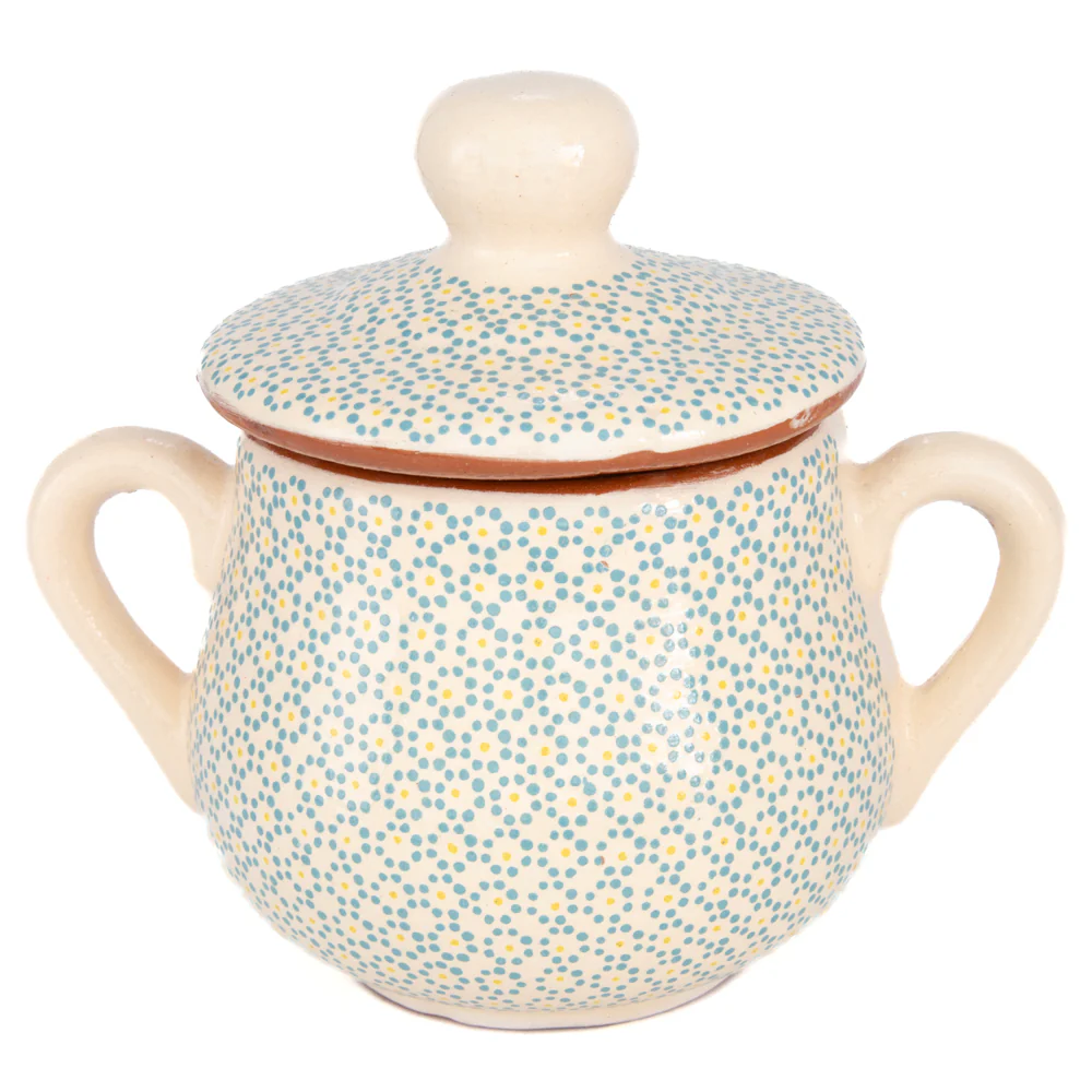 Capula Hand-Painted Clay Cookie/Sugar Jar - Image 14