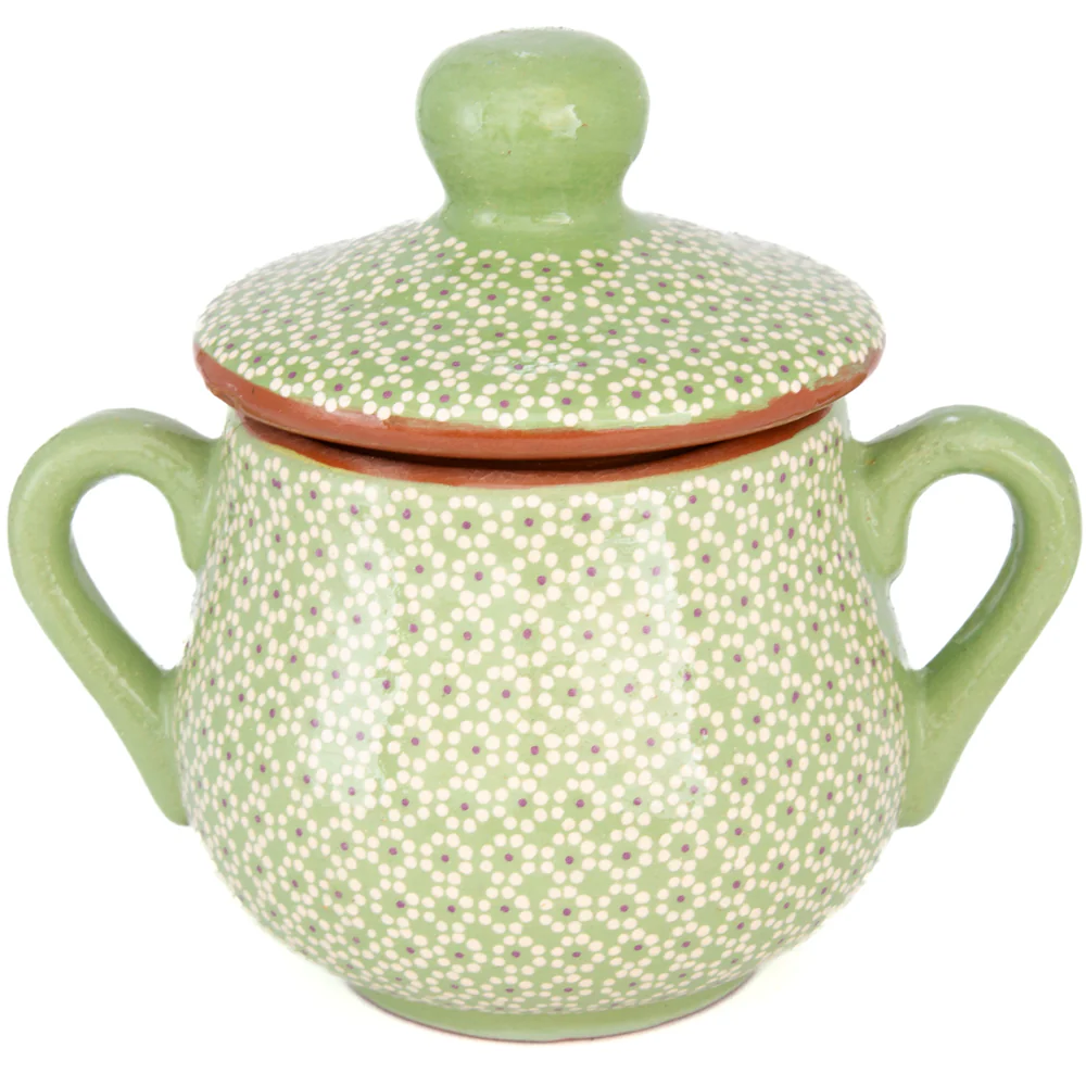 Capula Hand-Painted Clay Cookie/Sugar Jar - Image 15