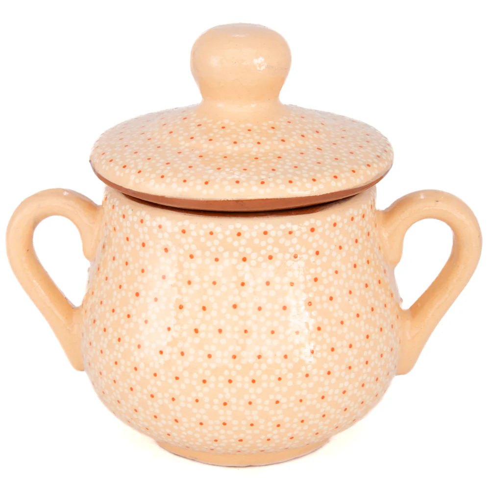 Capula Hand-Painted Clay Cookie/Sugar Jar - Image 8