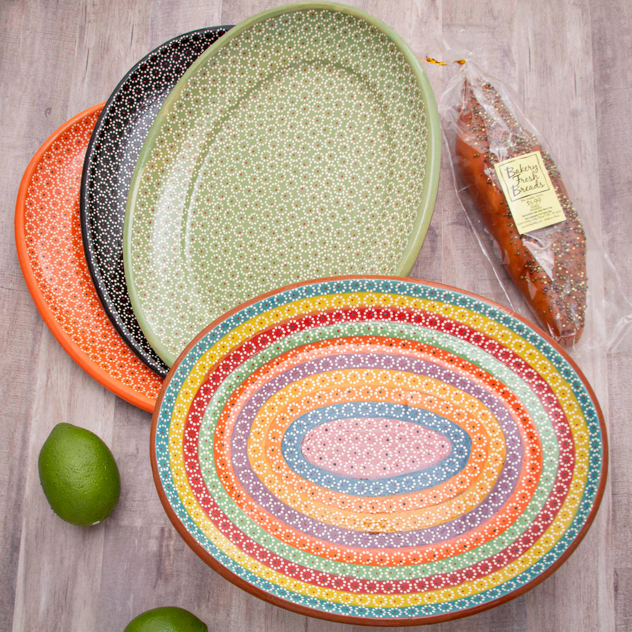 Capula Hand-Painted Clay Serving Platter - Image 5