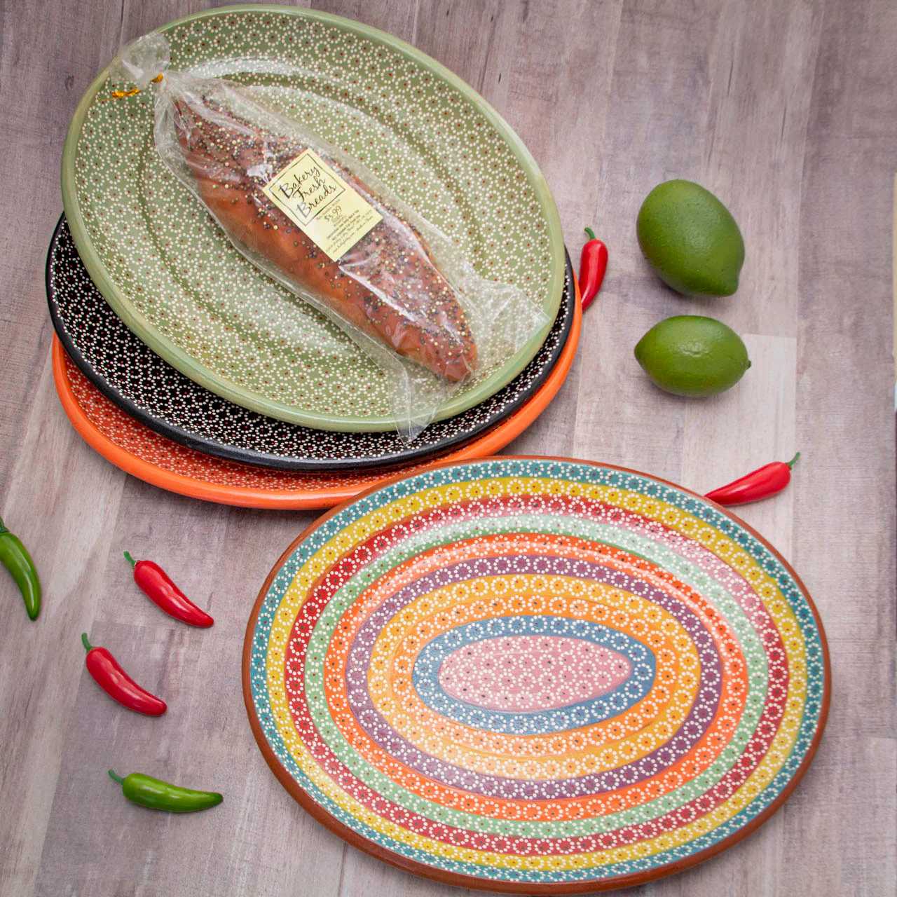 Capula Hand-Painted Clay Serving Platter - Image 7