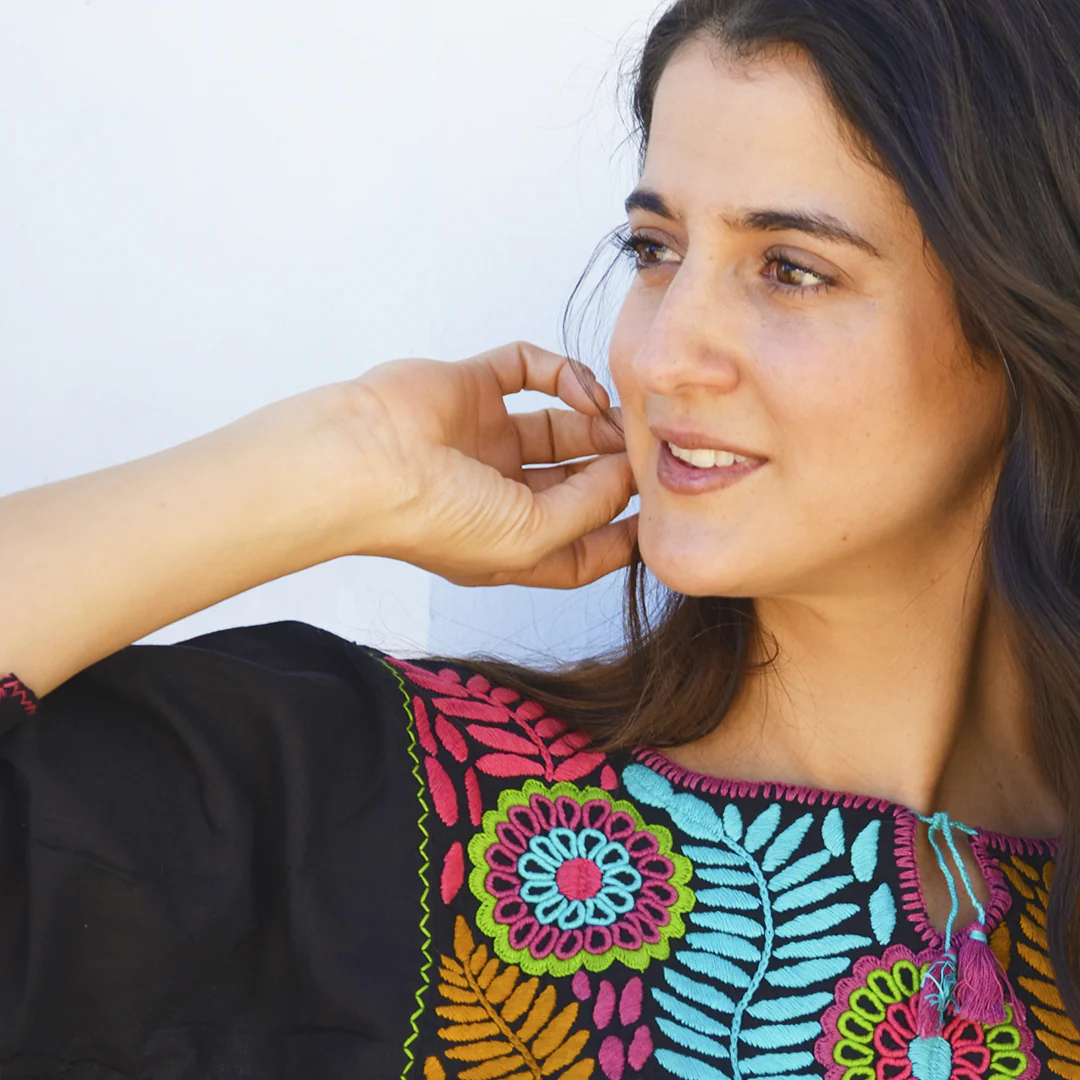 Carranza 3/4 Sleeve Embroidered Blouse - Image 13