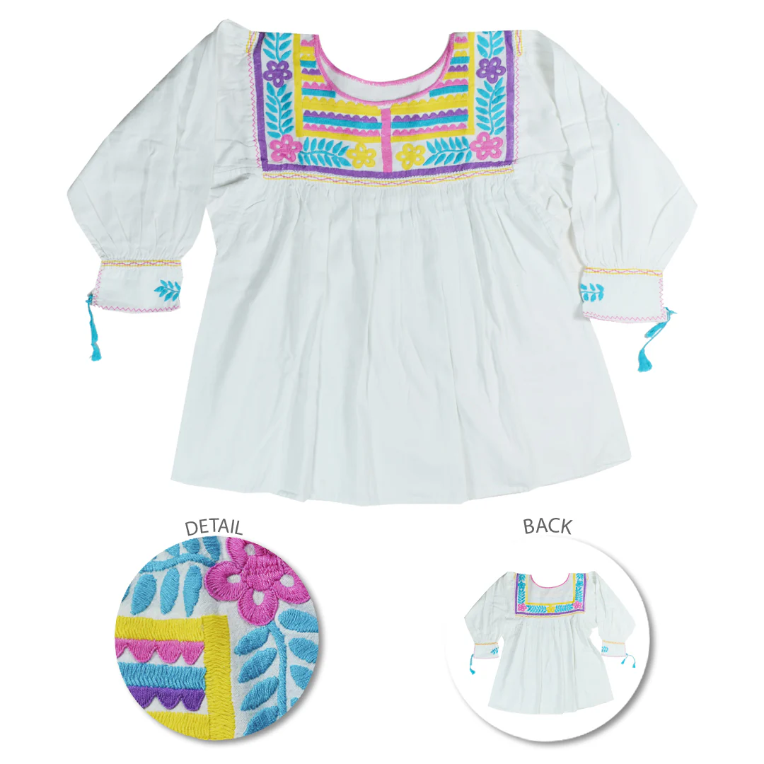 Carranza 3/4 Sleeve Embroidered Blouse - Image 15