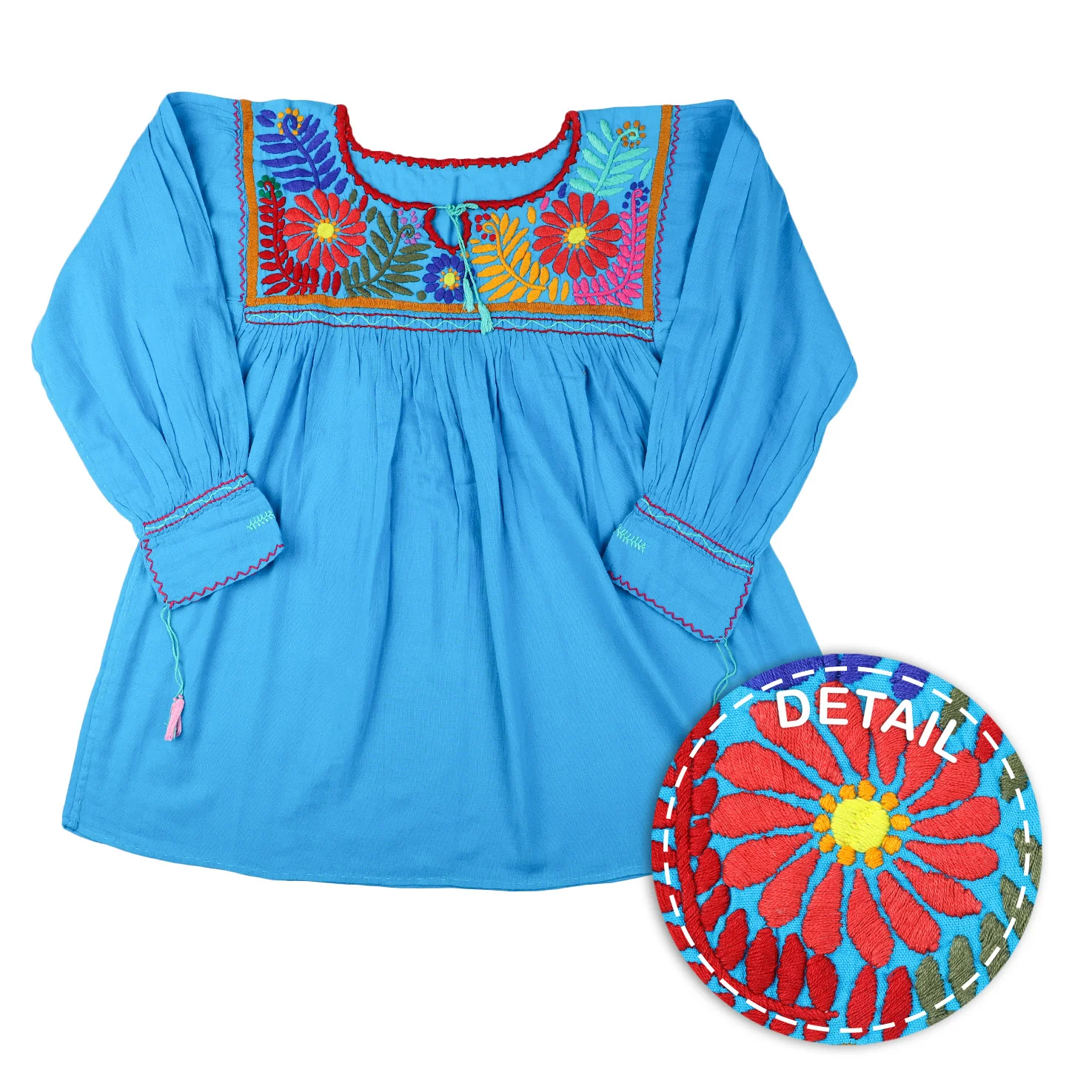 Carranza 3/4 Sleeve Embroidered Blouse - Image 18