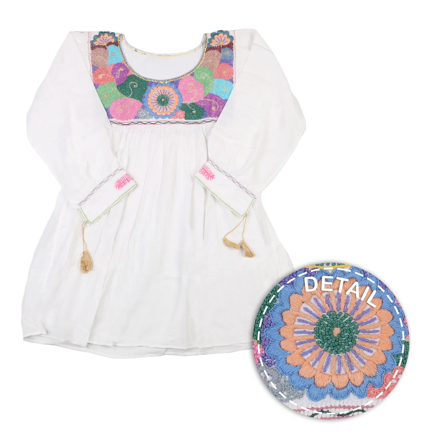 Carranza 3/4 Sleeve Embroidered Blouse - Image 19