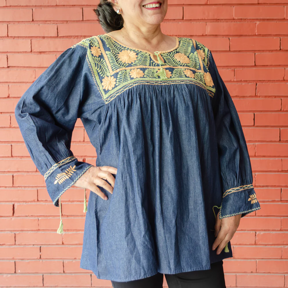 Carranza 3/4 Sleeve Embroidered Blouse - Image 29