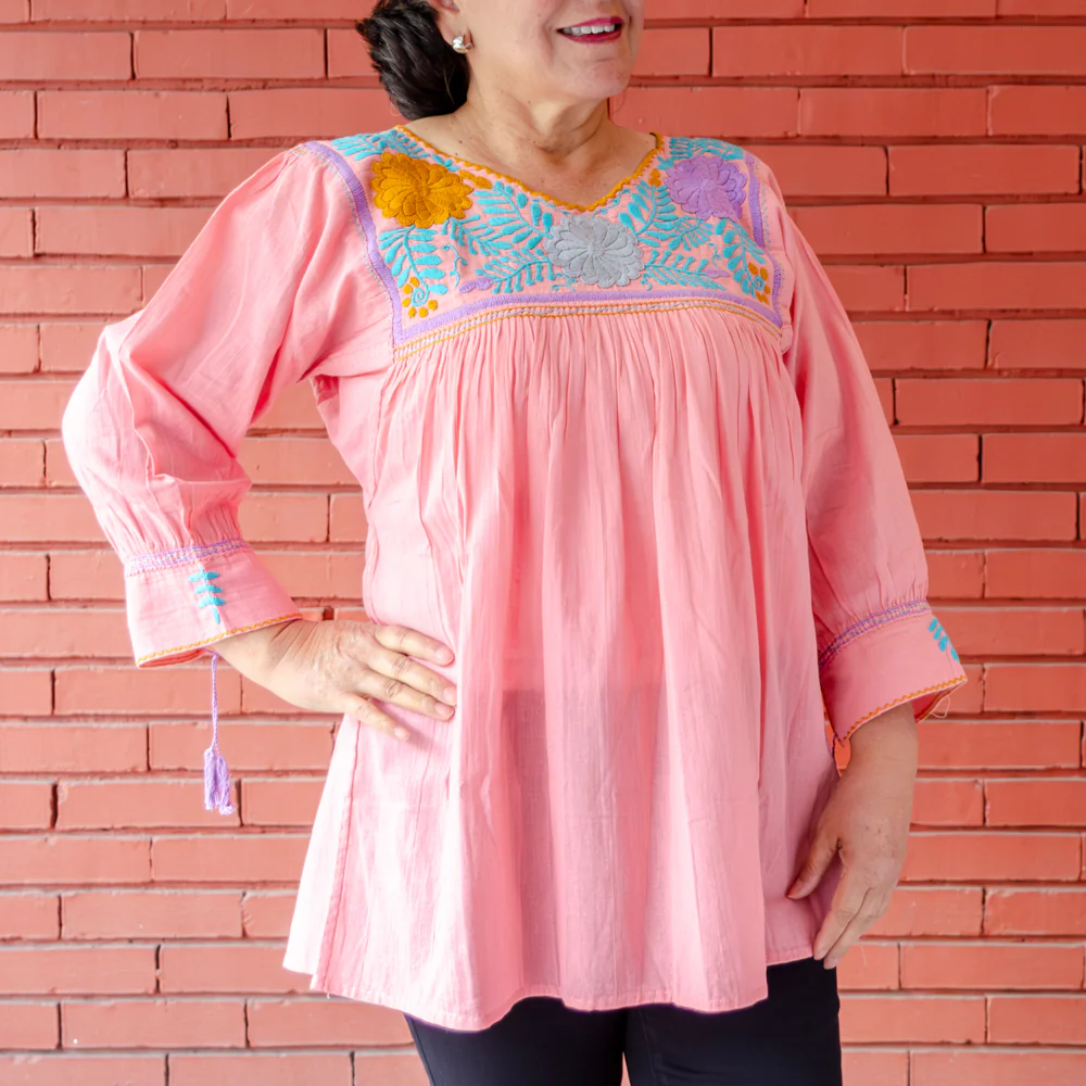 Carranza 3/4 Sleeve Embroidered Blouse - Image 39