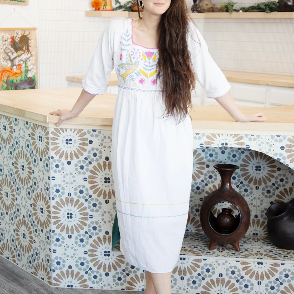 Carranza 3/4 Sleeve Embroidered Midi Dress - Image 15