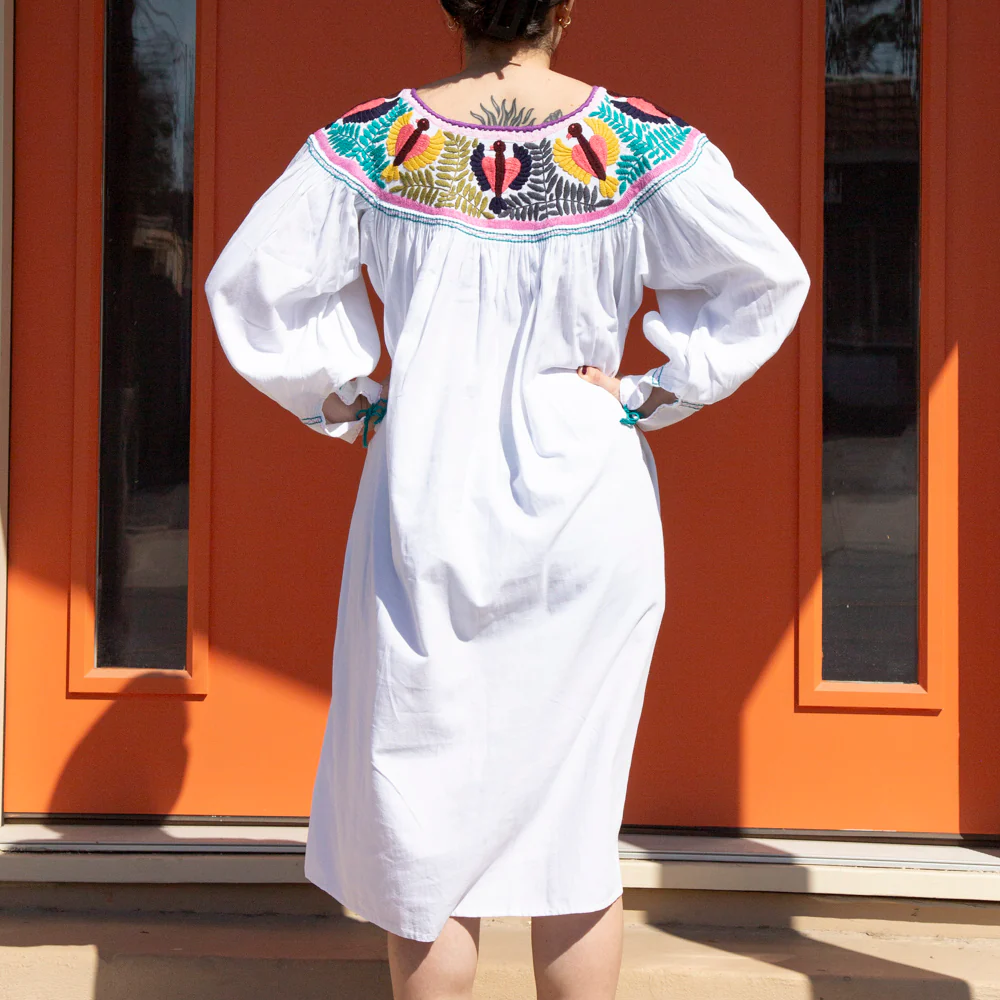 Carranza 3/4 Sleeve Embroidered Midi Dress - Image 4