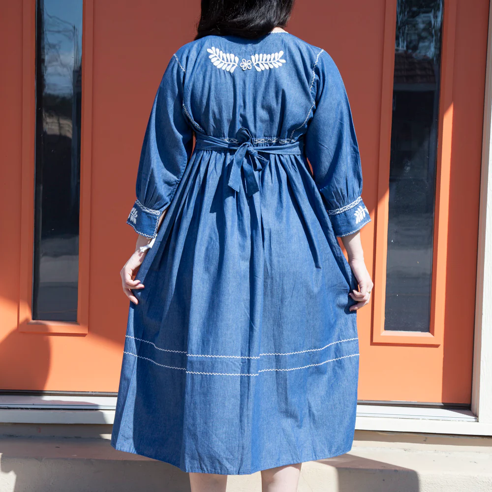 Carranza 3/4 Sleeve Embroidered Midi Dress - Image 8