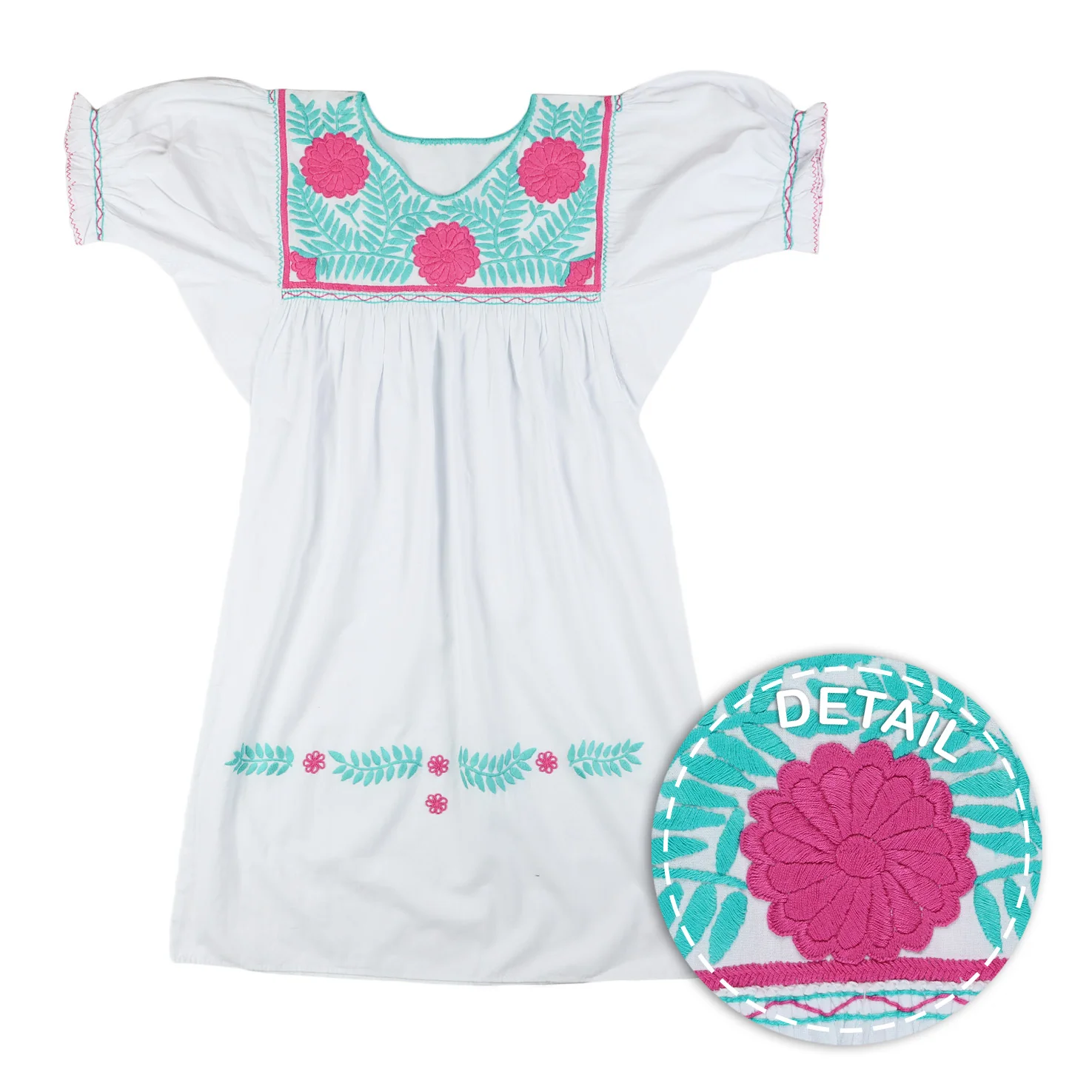 Carranza Short Sleeve Embroidered Dress - Image 11