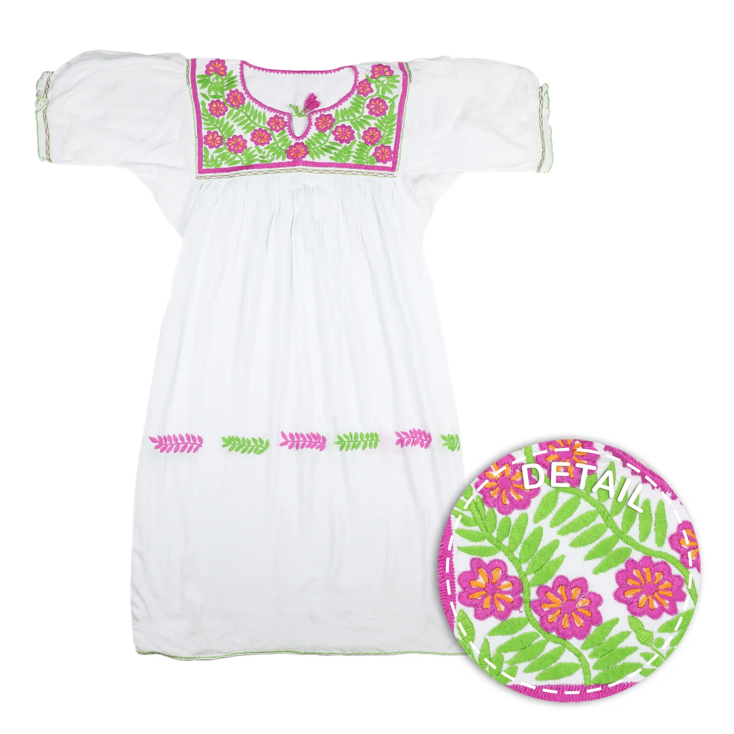 Carranza Short Sleeve Embroidered Dress - Image 12