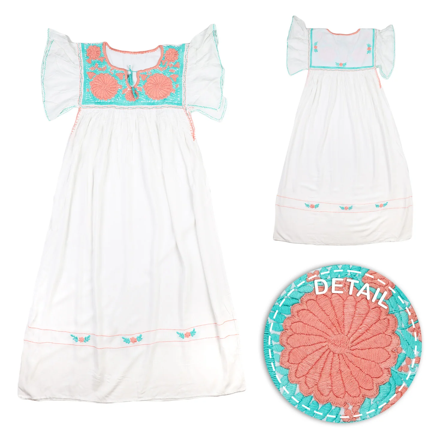 Carranza Short Sleeve Embroidered Dress - Image 13