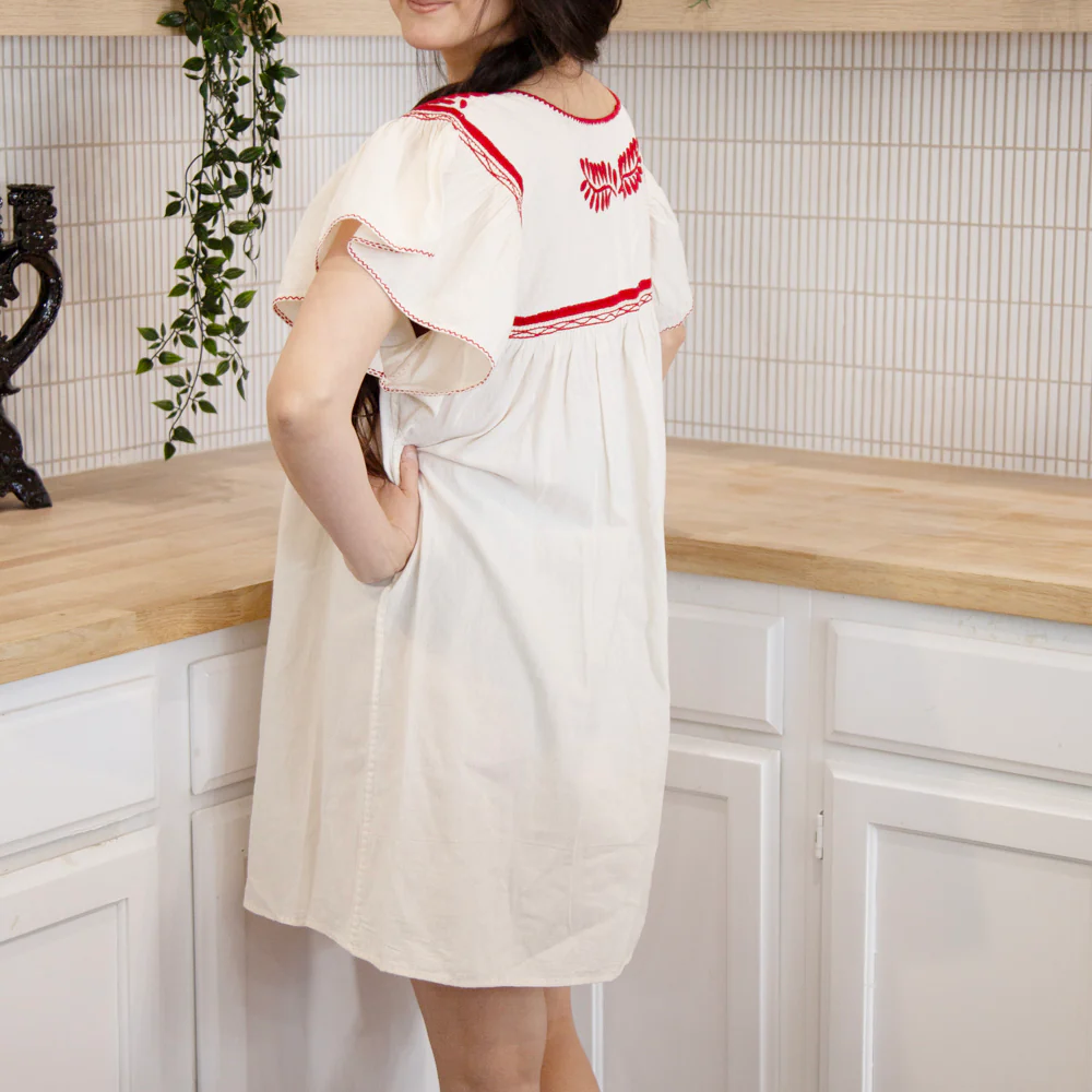 Carranza Short Sleeve Embroidered Dress - Image 18