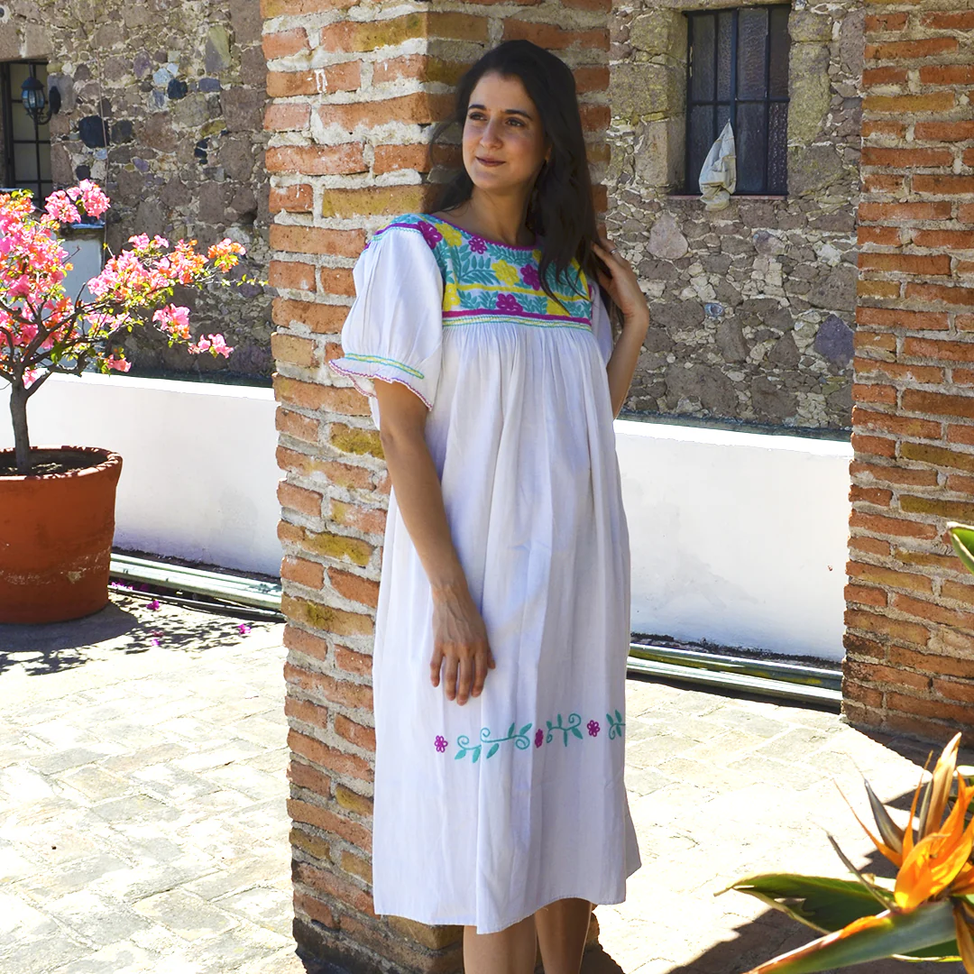 Carranza Short Sleeve Embroidered Dress - Image 6