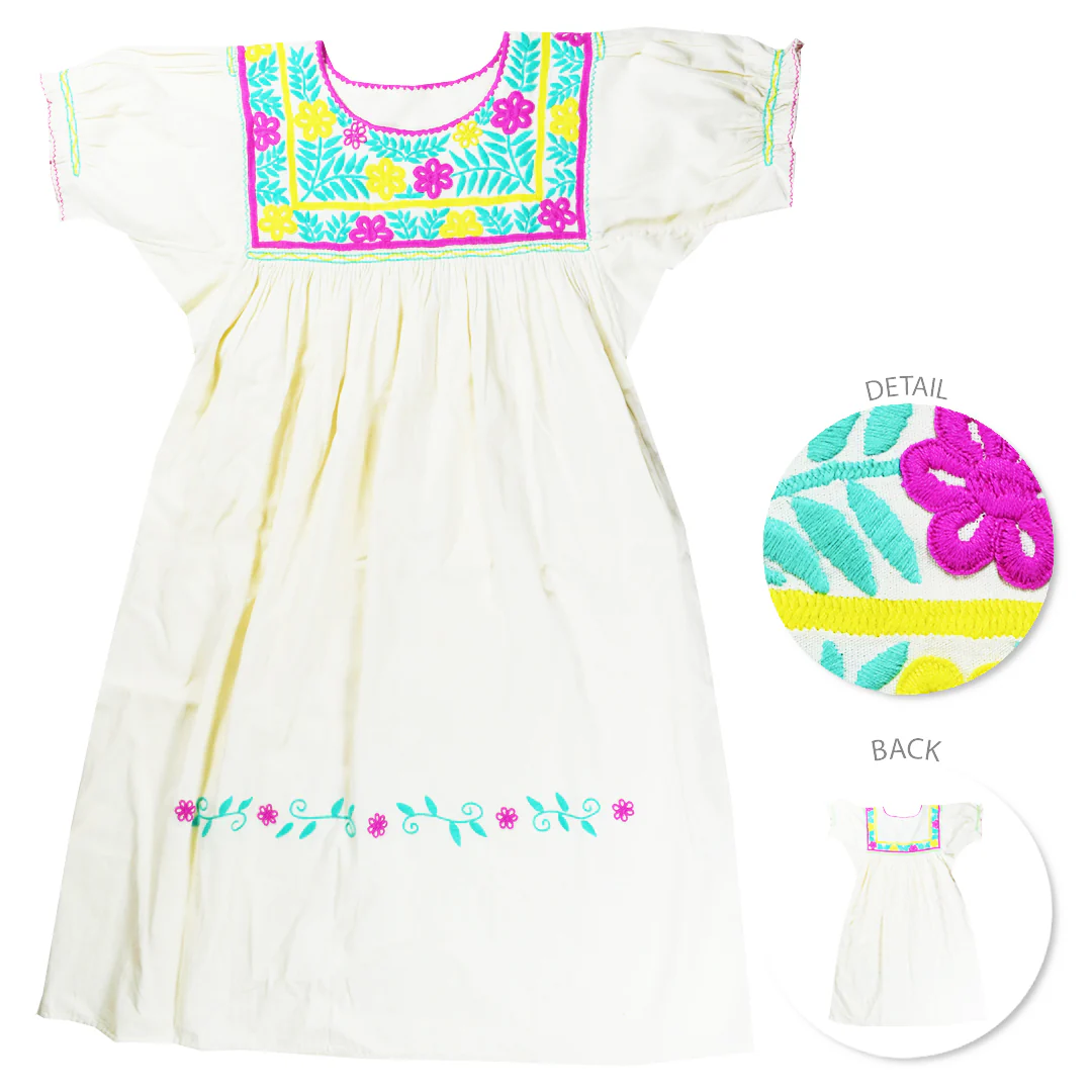 Carranza Short Sleeve Embroidered Dress - Image 9
