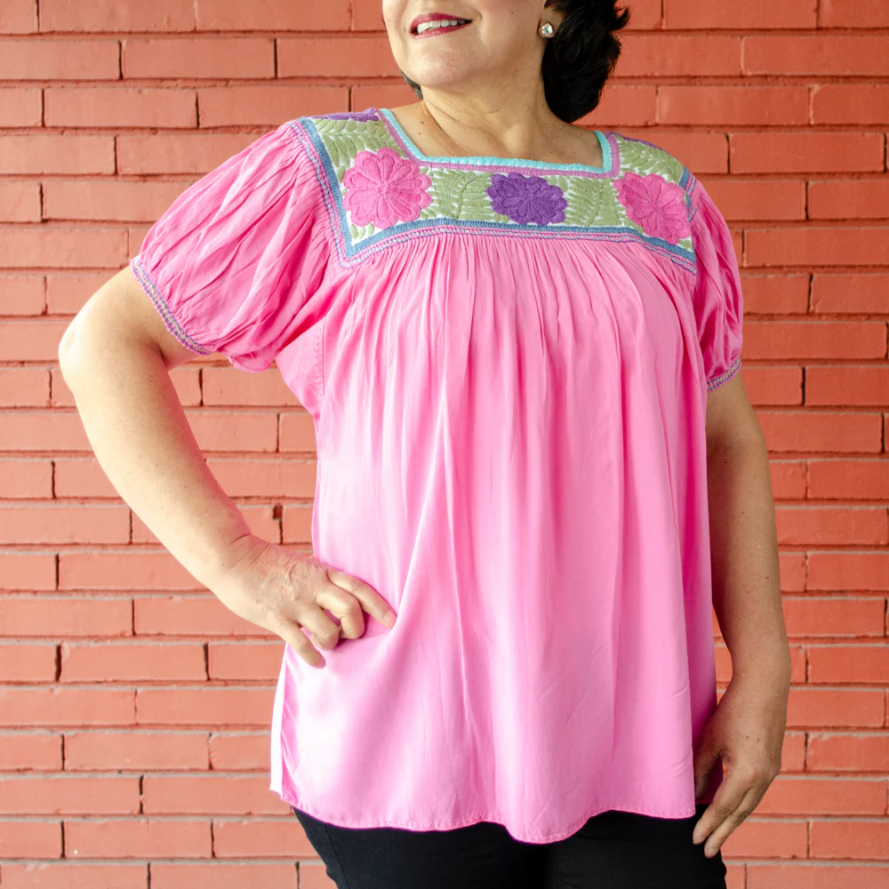 Carranza Short Sleeve Embroidered Blouse - Image 12