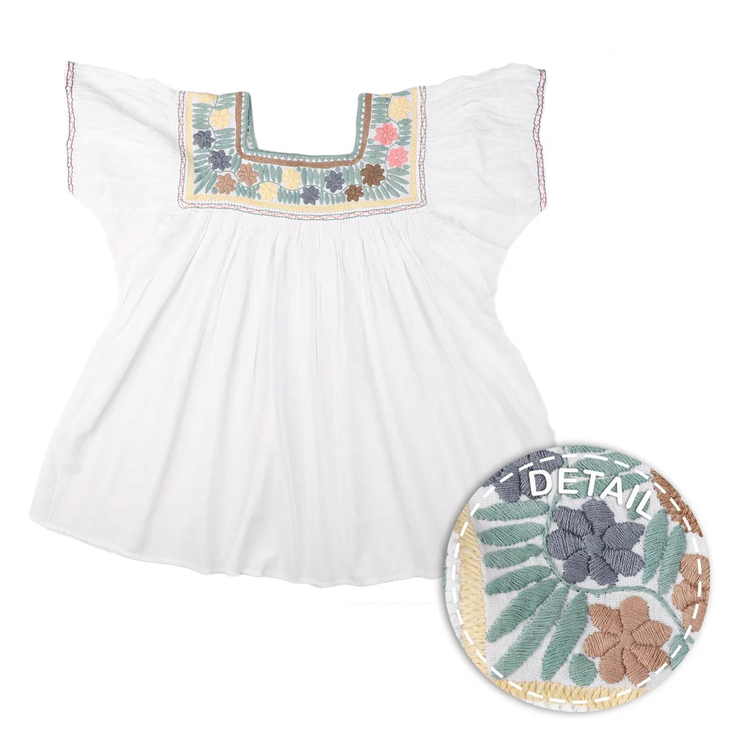 Carranza Short Sleeve Embroidered Blouse - Image 6