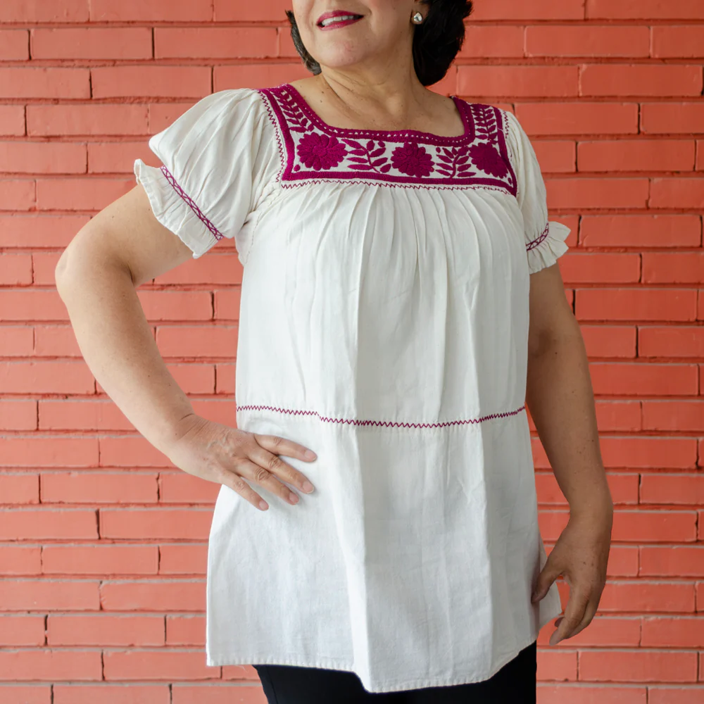 Carranza Short Sleeve Embroidered Blouse - Image 8