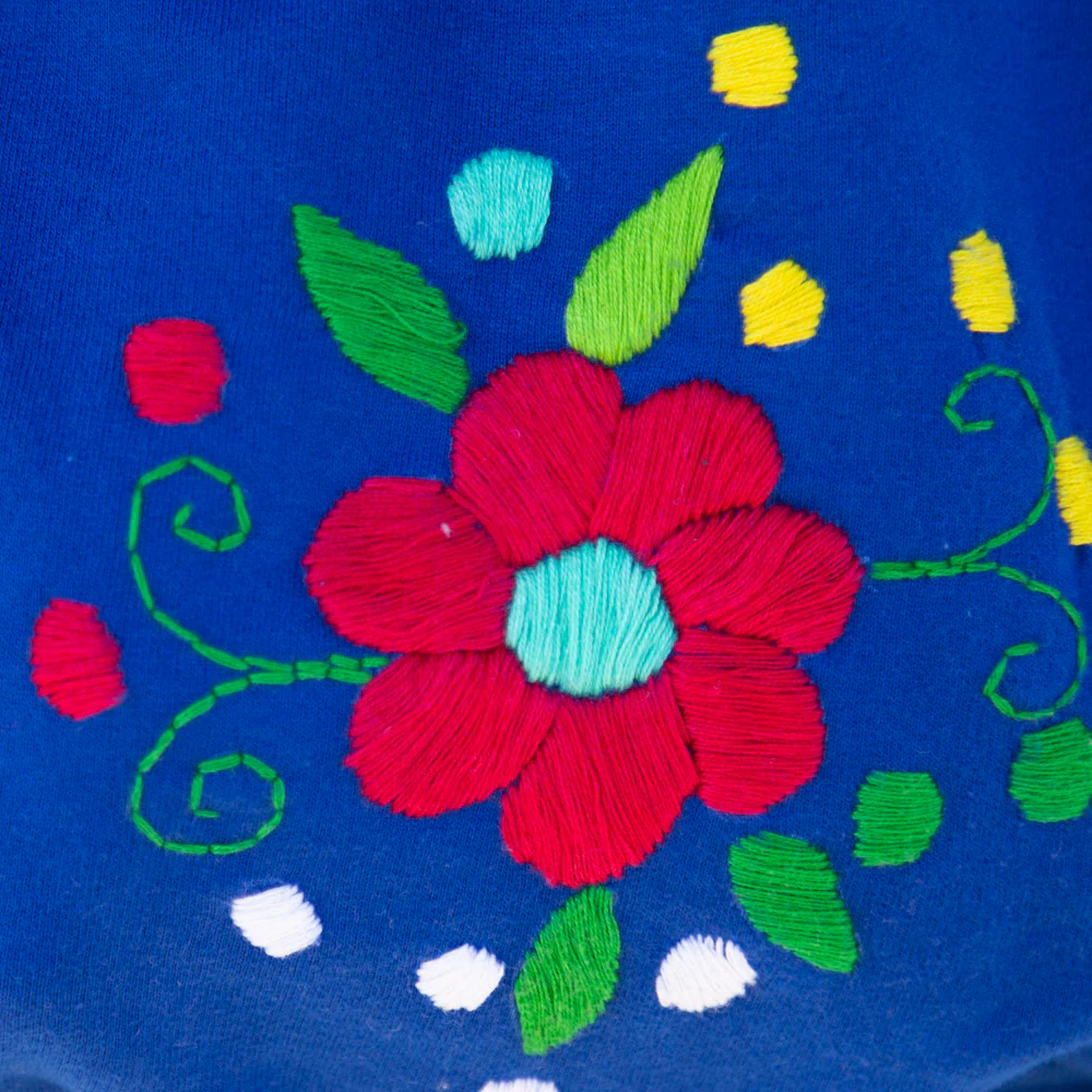 Chiapas Embroidered Floral Pullover Hoodie - Image 5