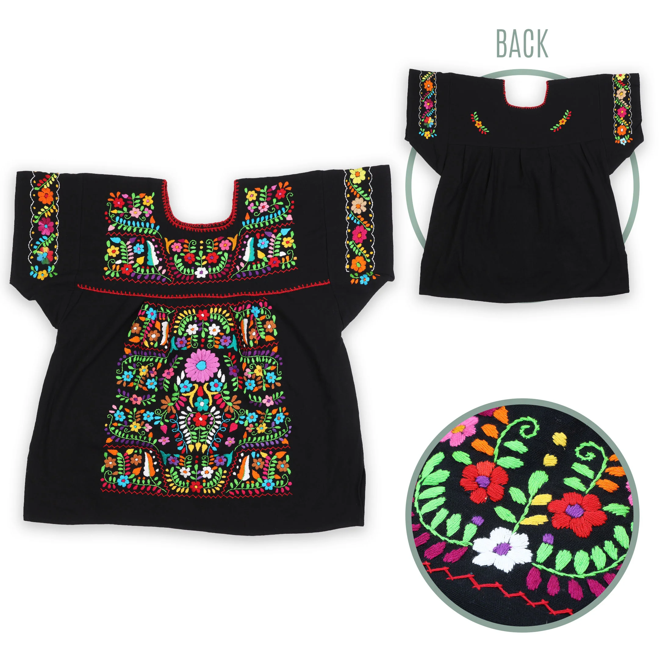 Chilac Embroidered Mexican Blouse - Image 14