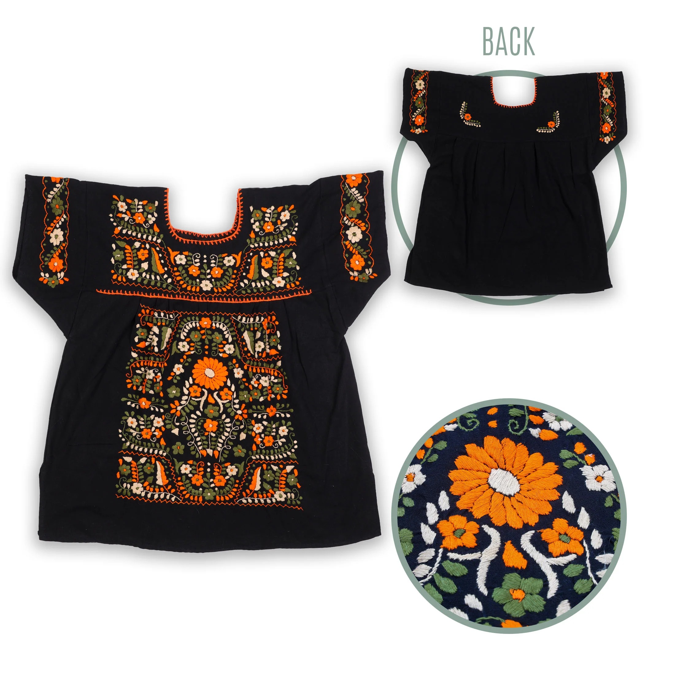 Chilac Embroidered Mexican Blouse - Image 17