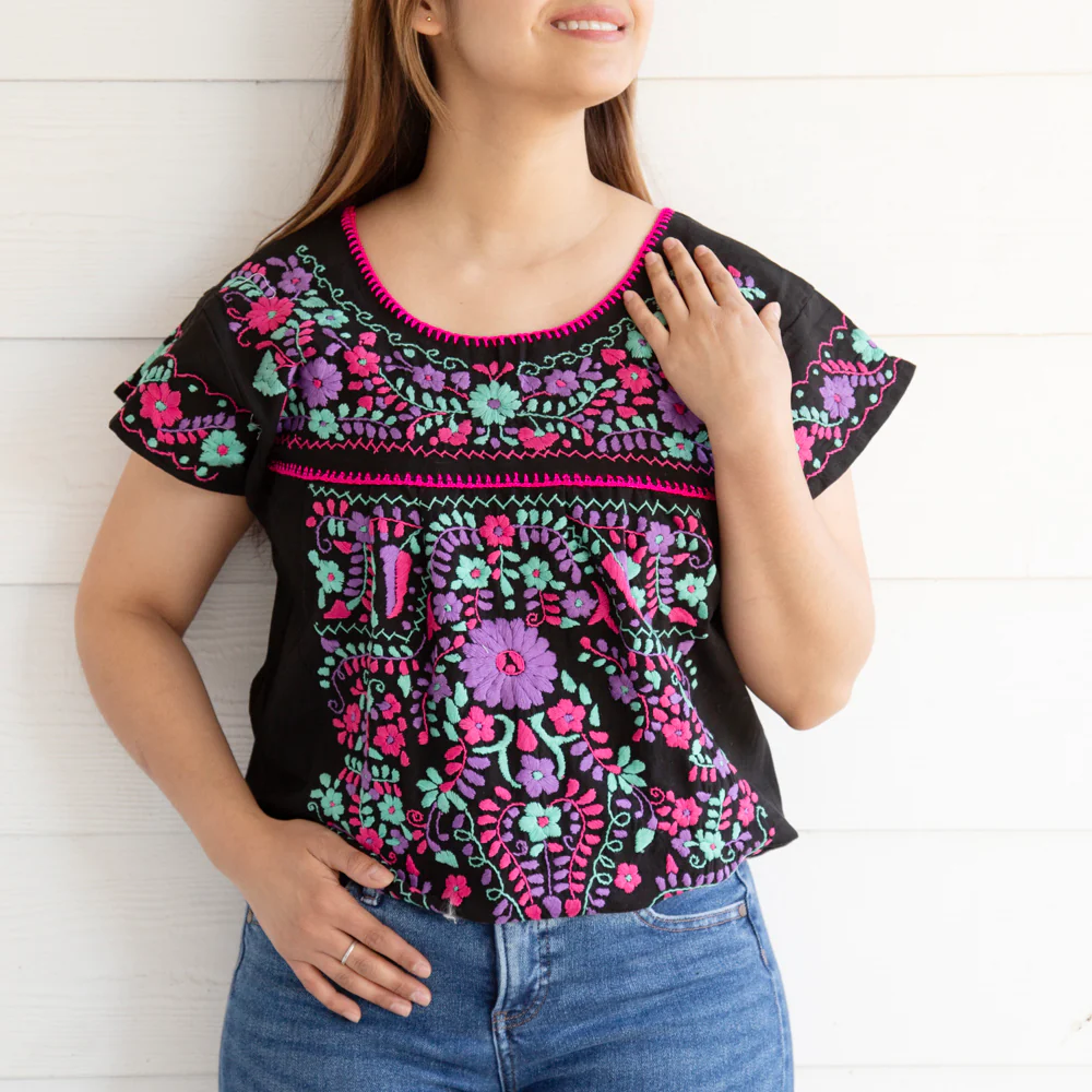 Chilac Embroidered Mexican Blouse - Image 28