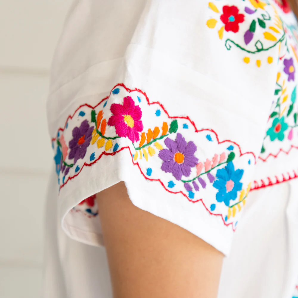 Chilac Embroidered Mexican Blouse - Image 3